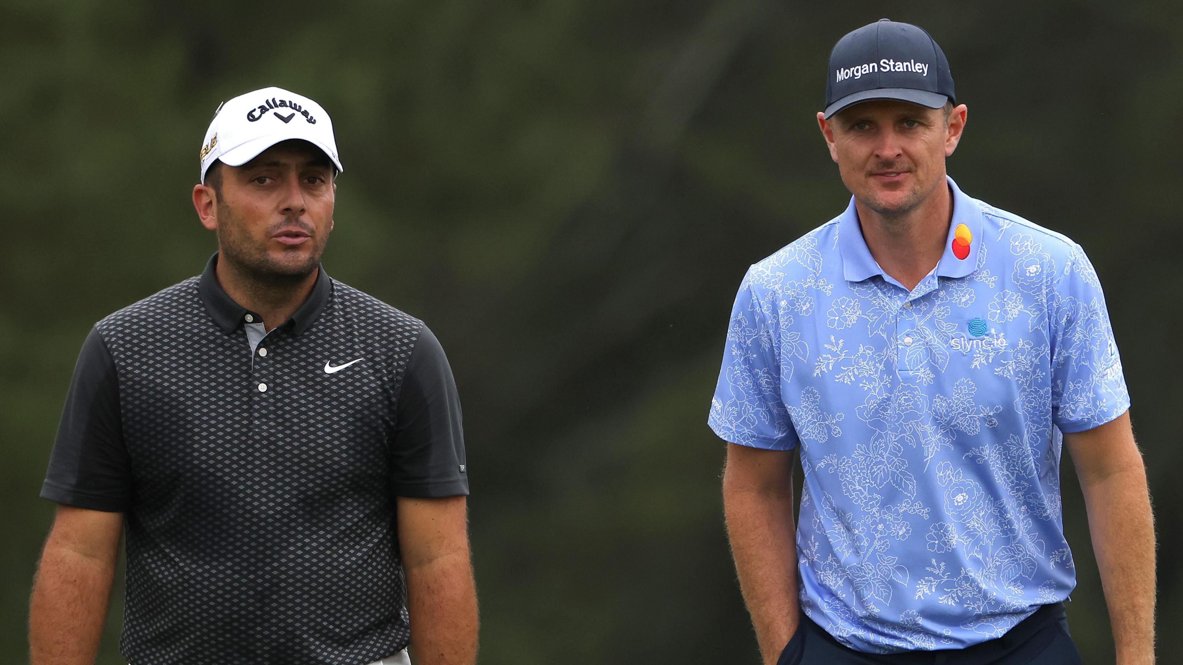 Francesco Molinari and Justin Rose during The Masters in 2022