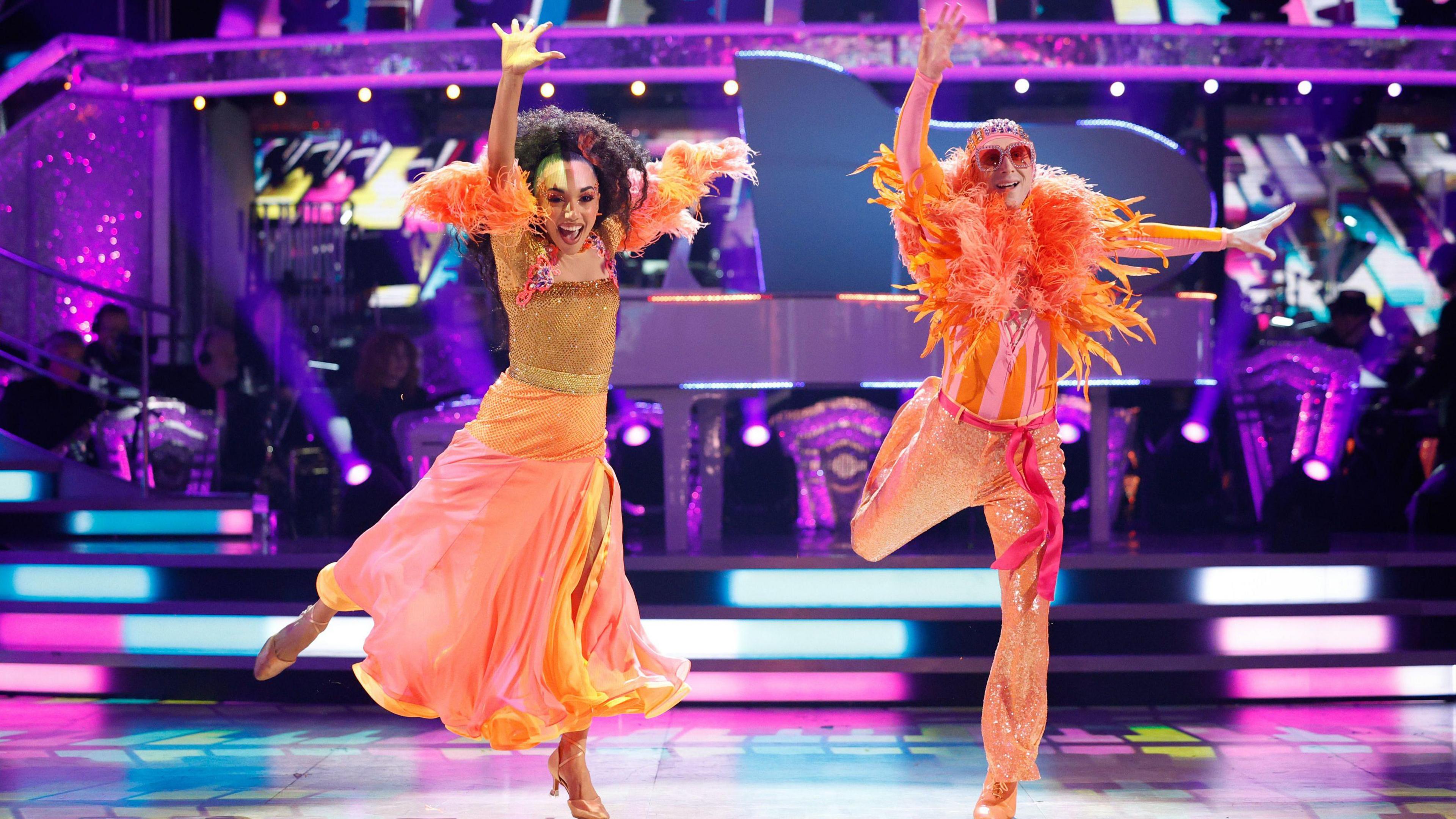 Jamie Borthwick and Michelle Tsiakkas during Strictly Come Dancing 