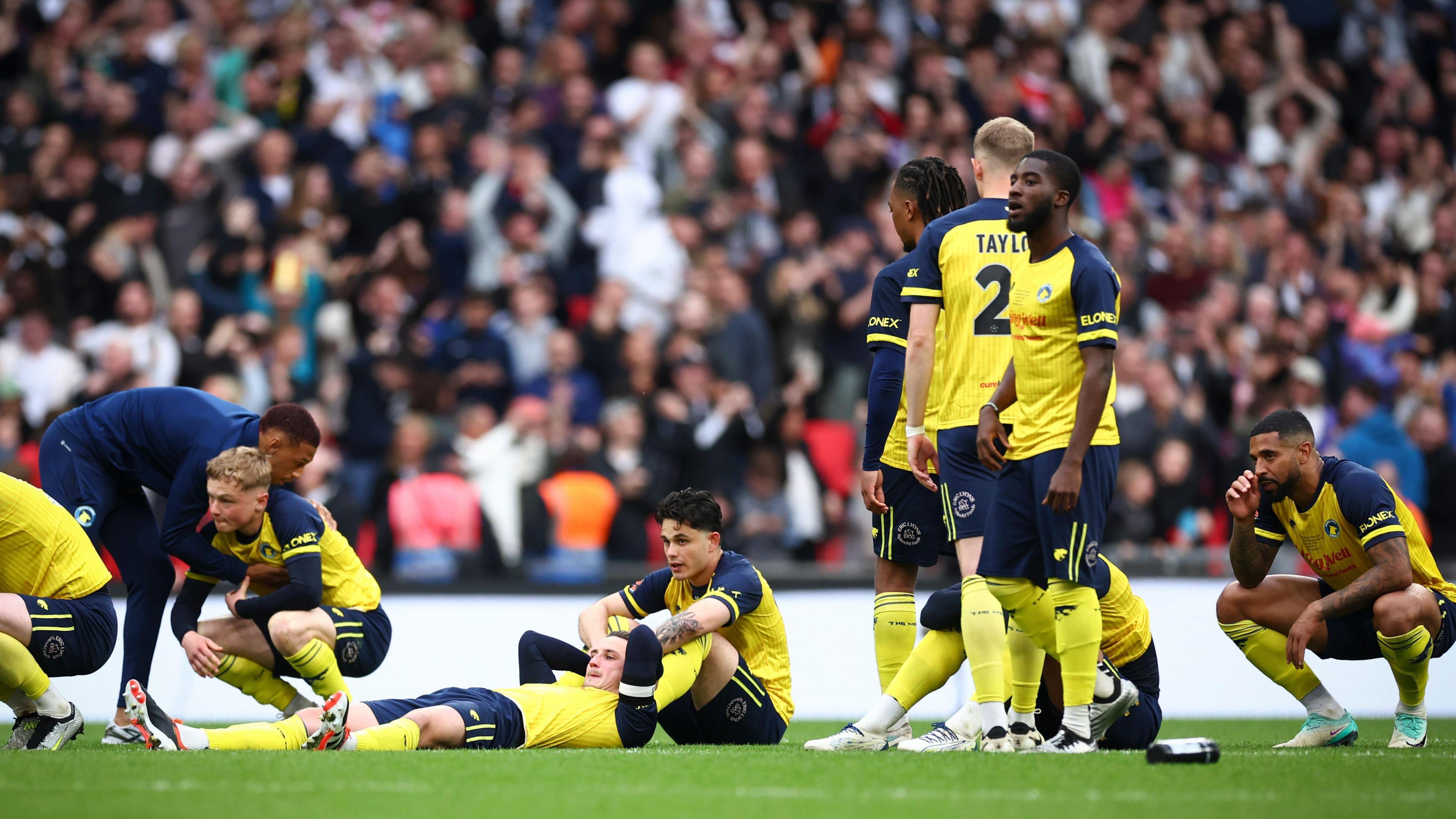 Solihull players after losing on pens at Wembley