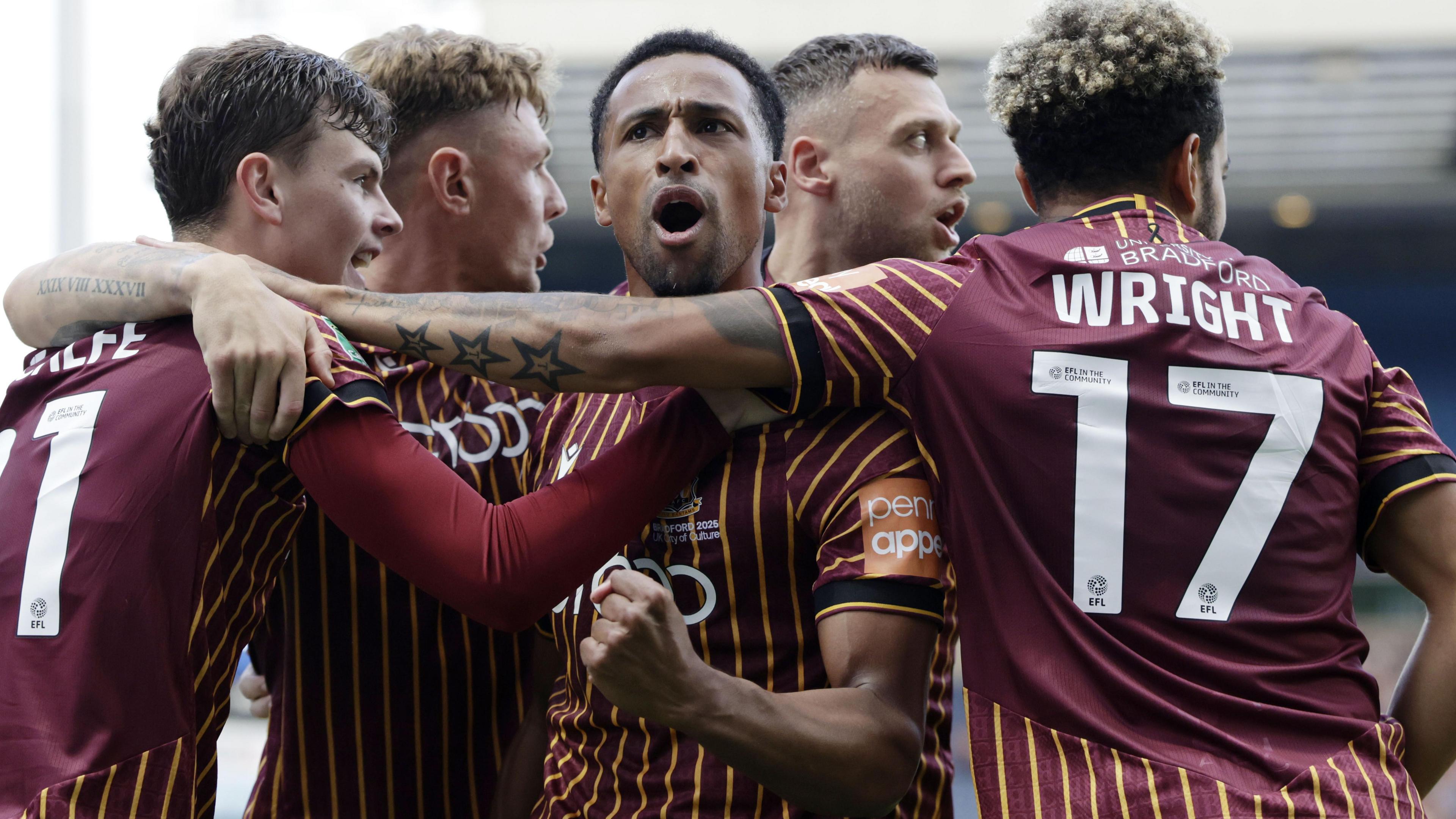 Bradford City celebrate