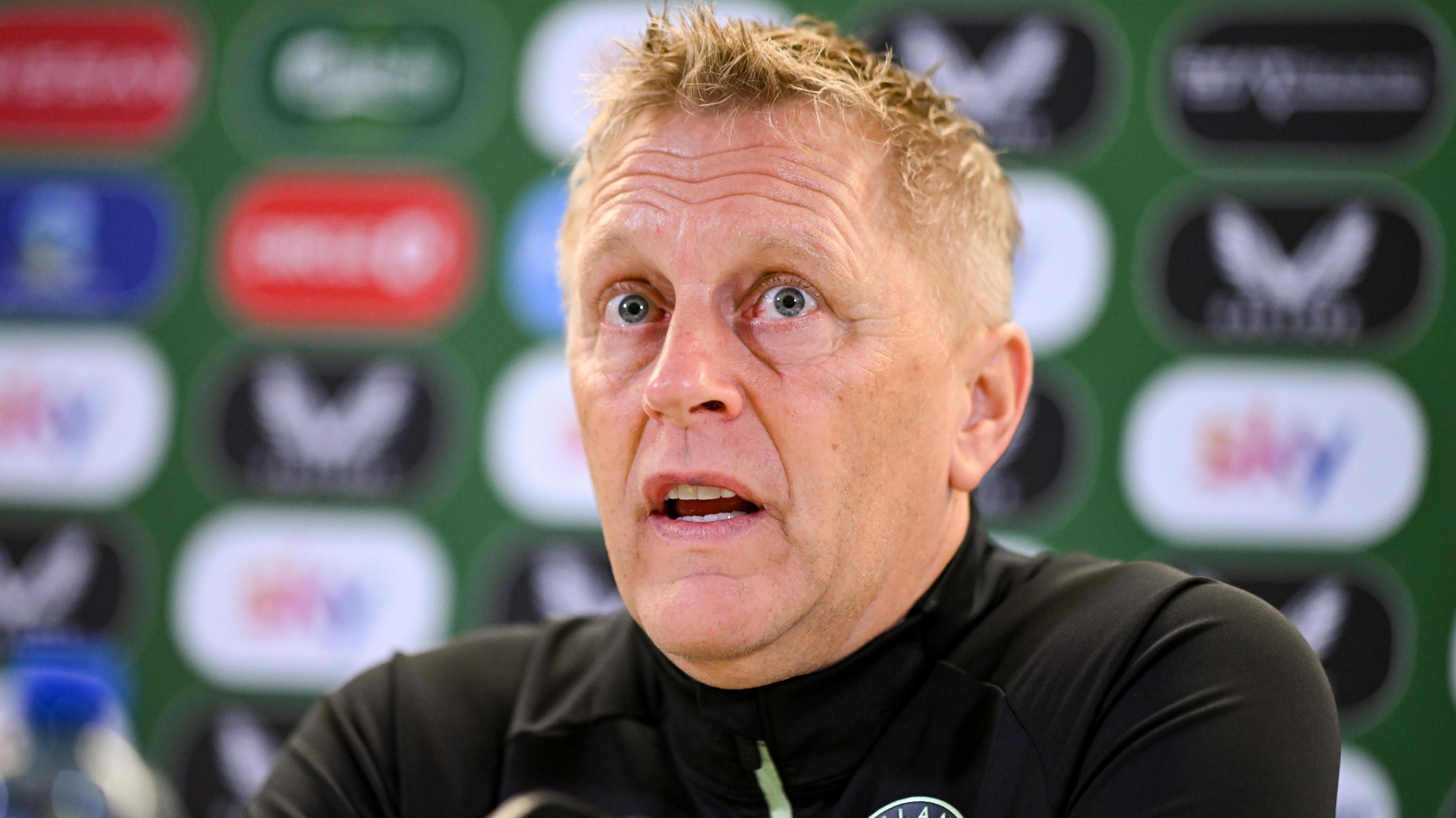 Heimir Hallgrimsson speaks to the media ahead of the Republic of Ireland's match with England in the Nations League