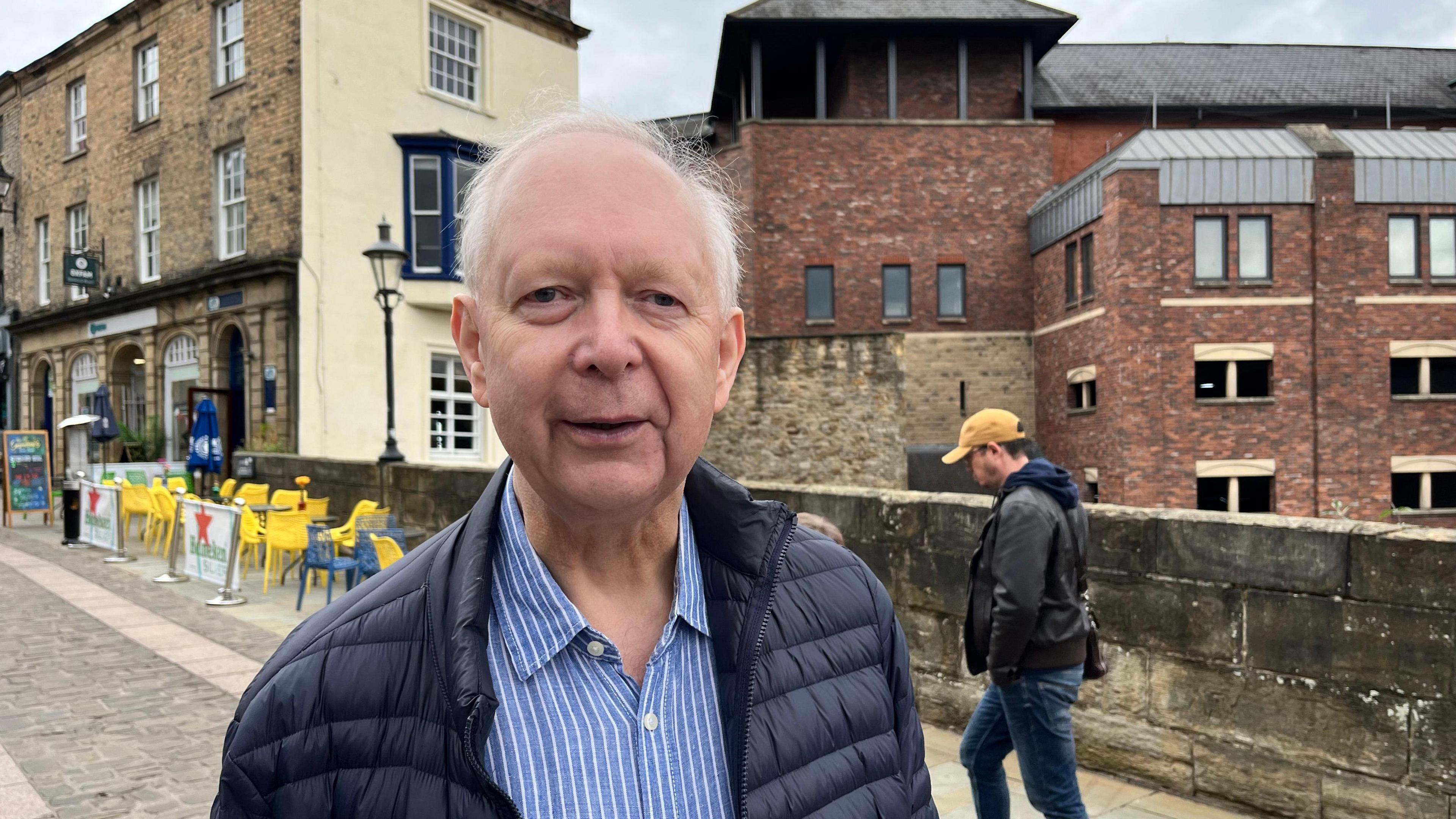 Professor Ed Snape, a former Durham University student and Professor in Business, at Elvet Bridge in the City of Durham.