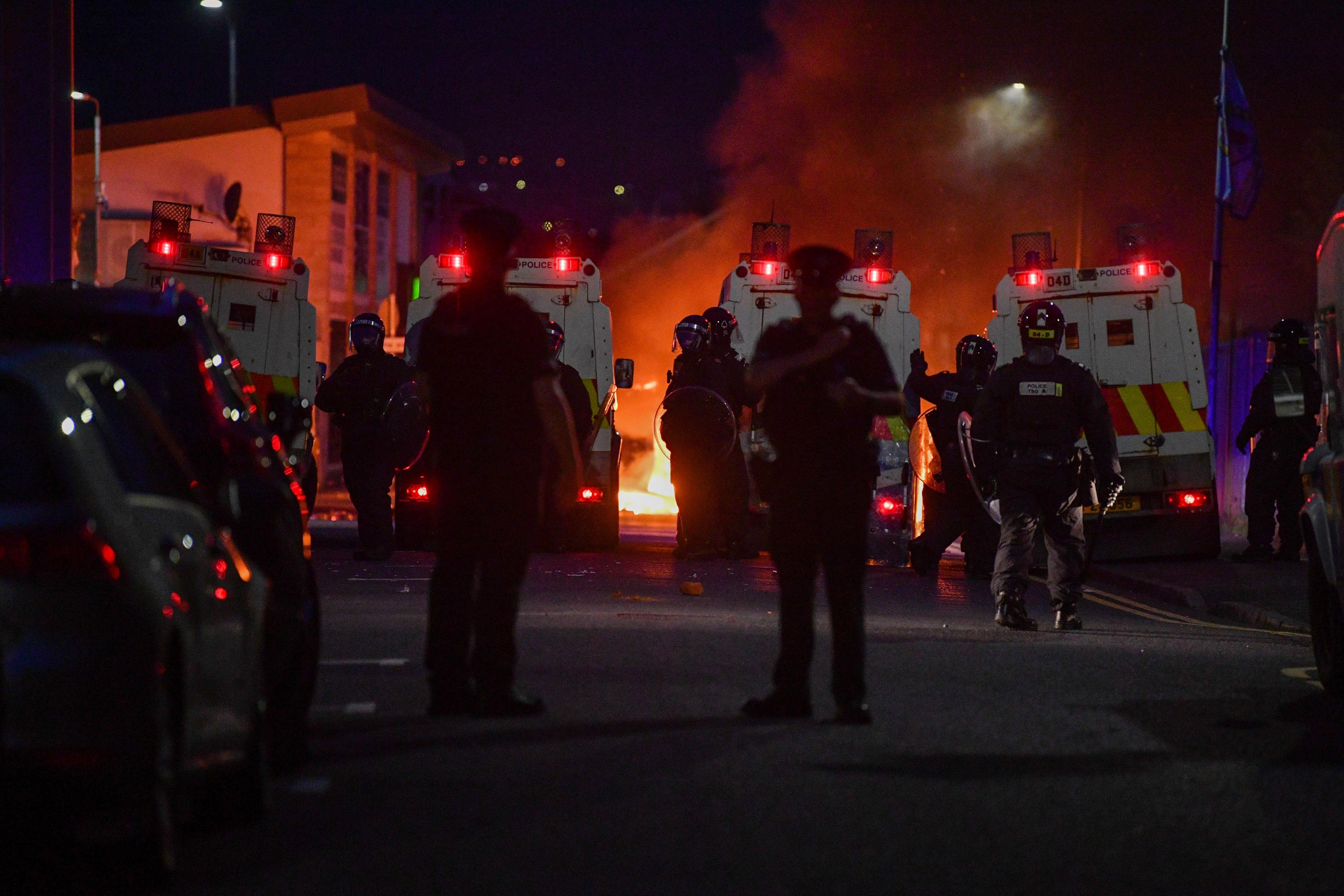 Disorder in Sandy Row Belfast