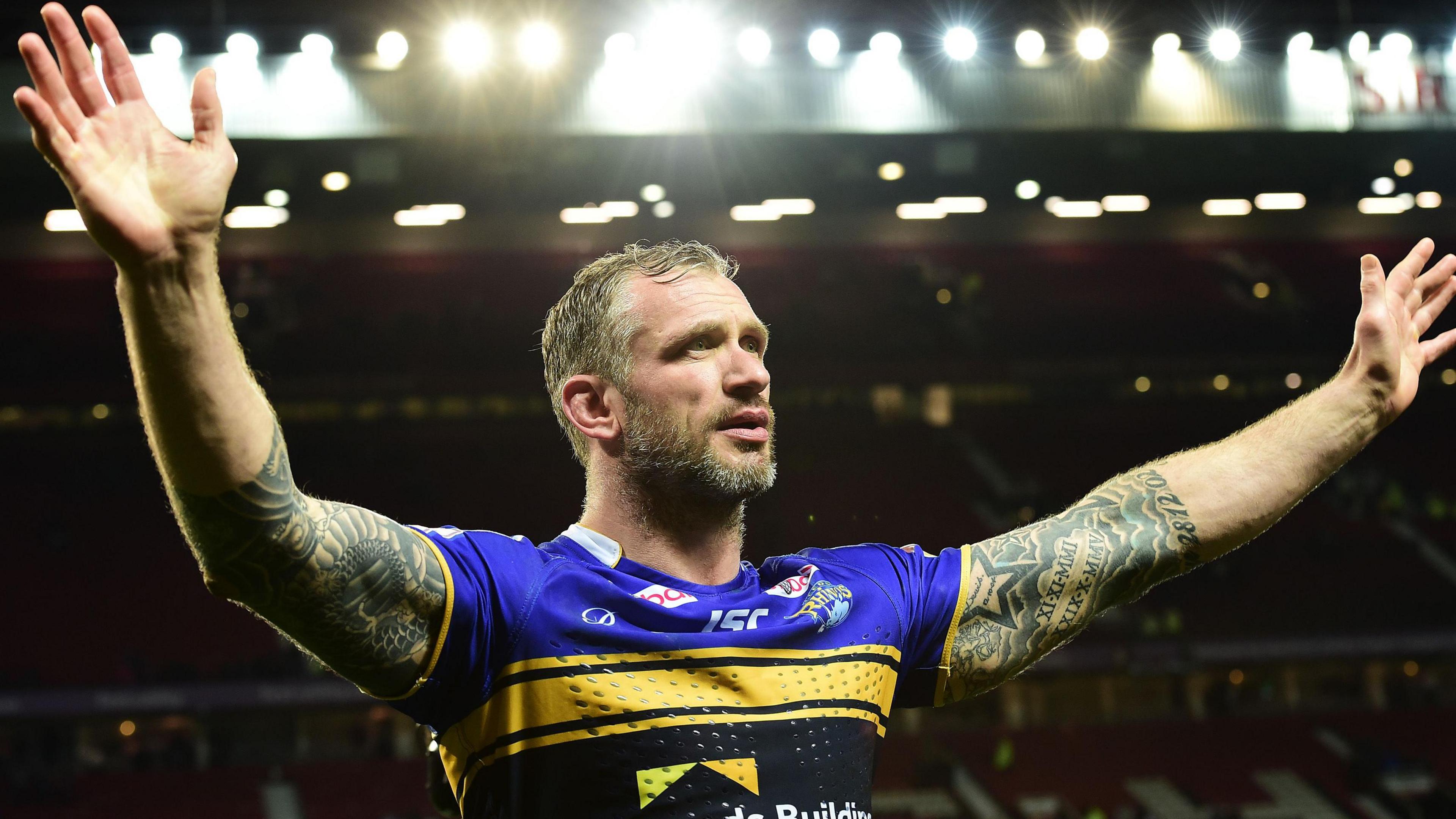 Jamie Peacock after his final game for Leeds Rhinos in 2015