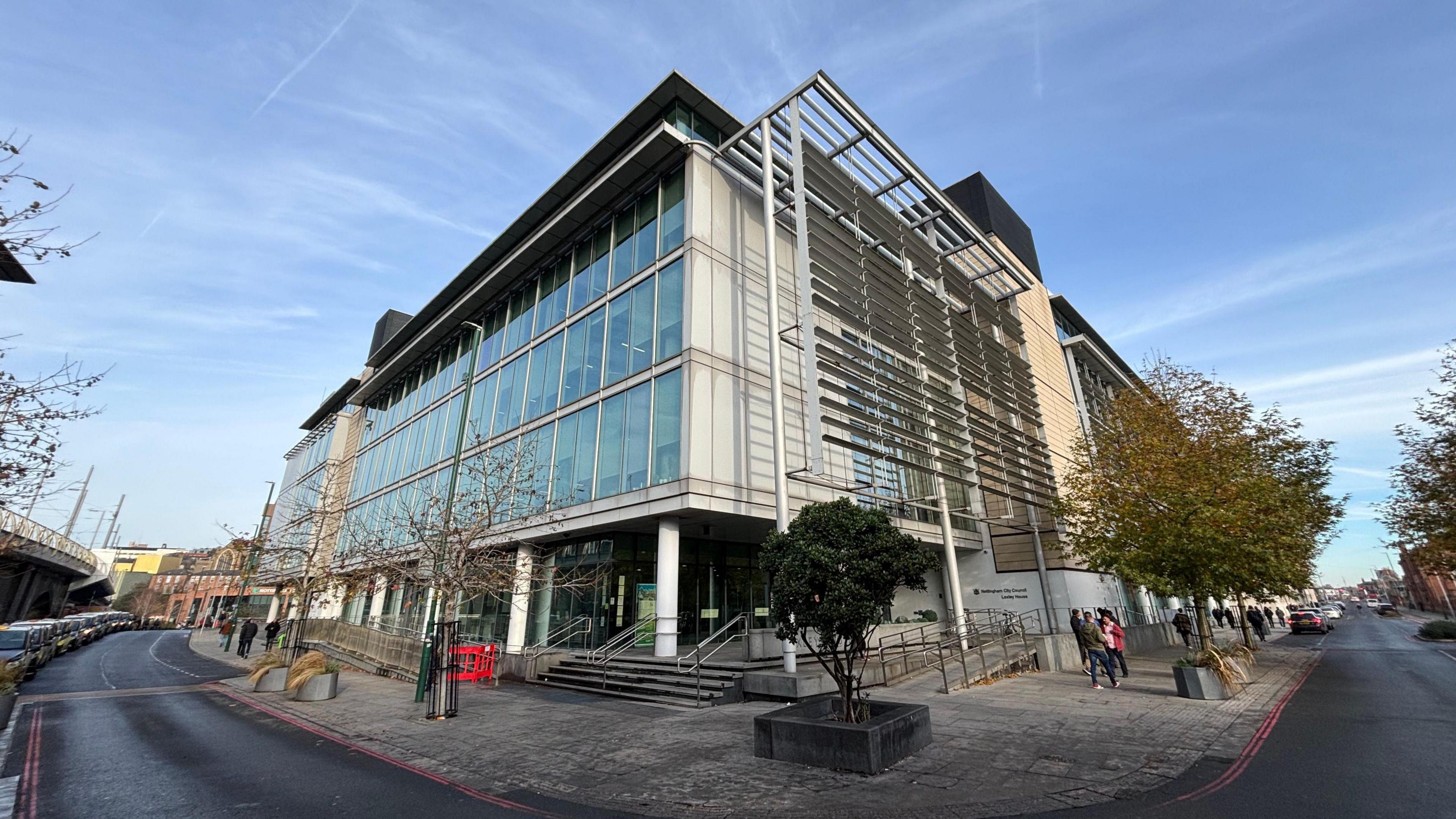 The exterior of Nottingham City Council's Loxley House headquarters 