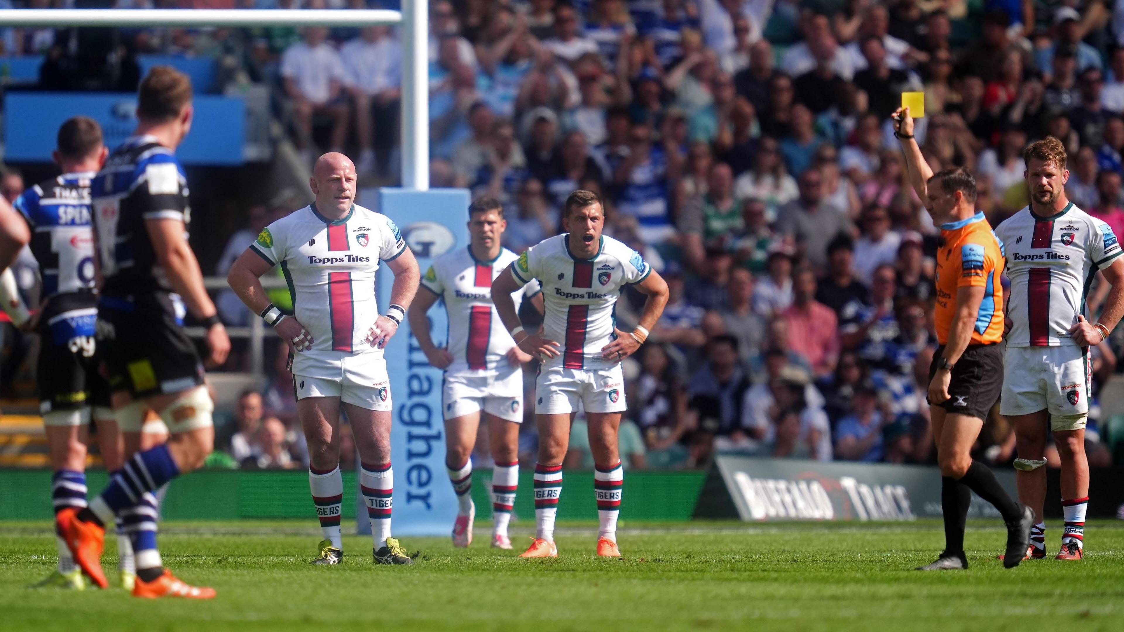 Dan Cole is shown a yellow card