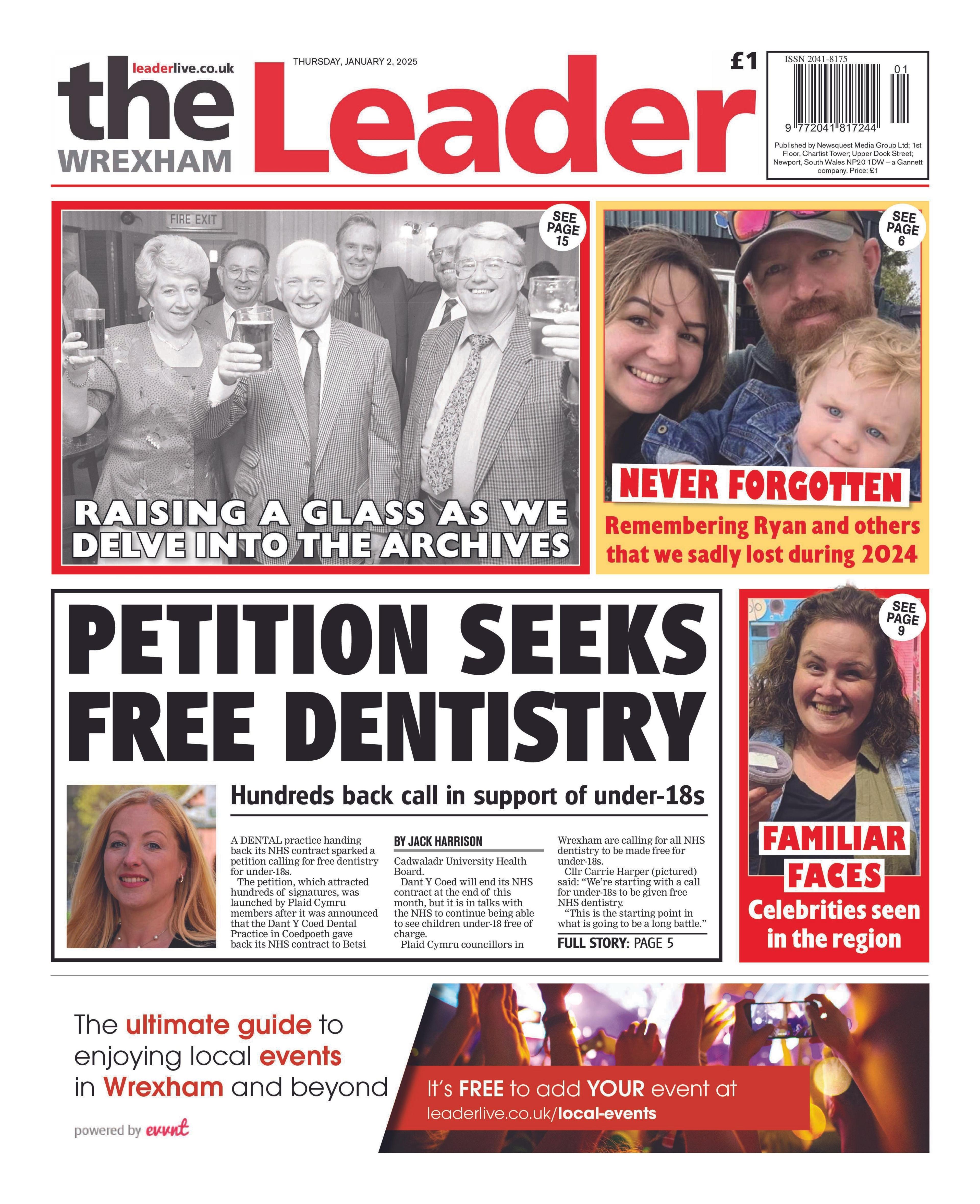Wrexham Leader front page