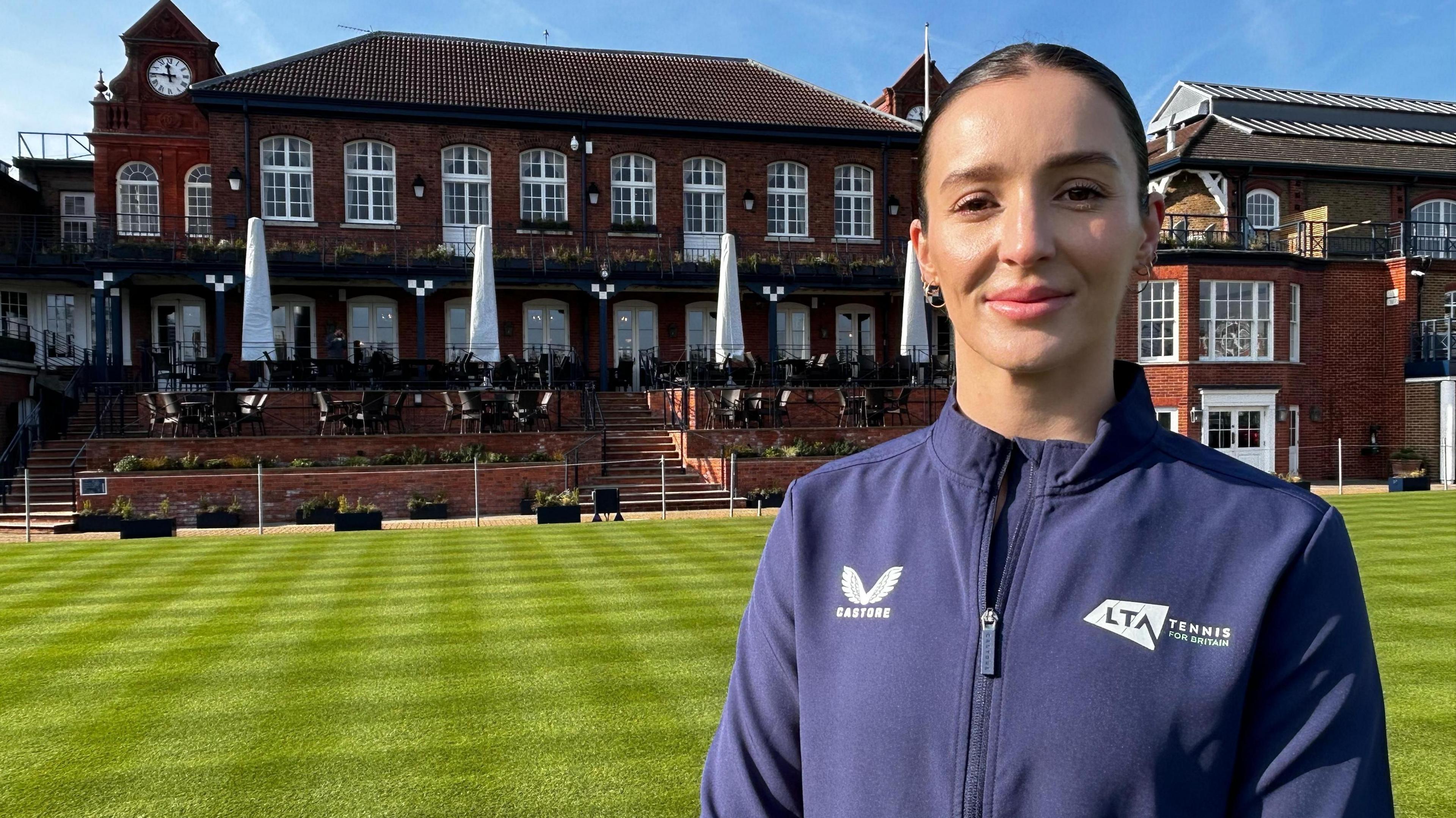 Laura Robson outside The Queen's Club