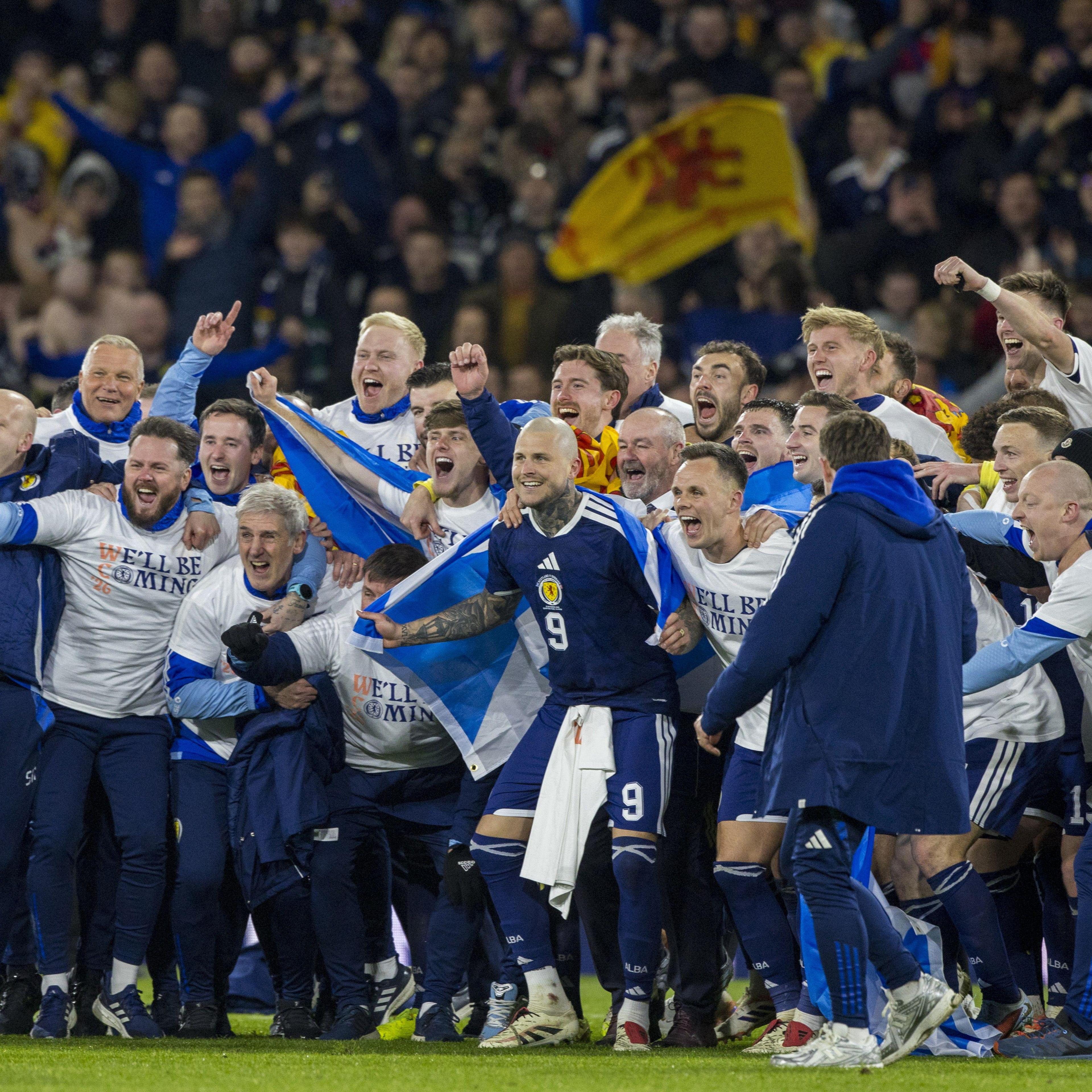 Scotland players celebrate