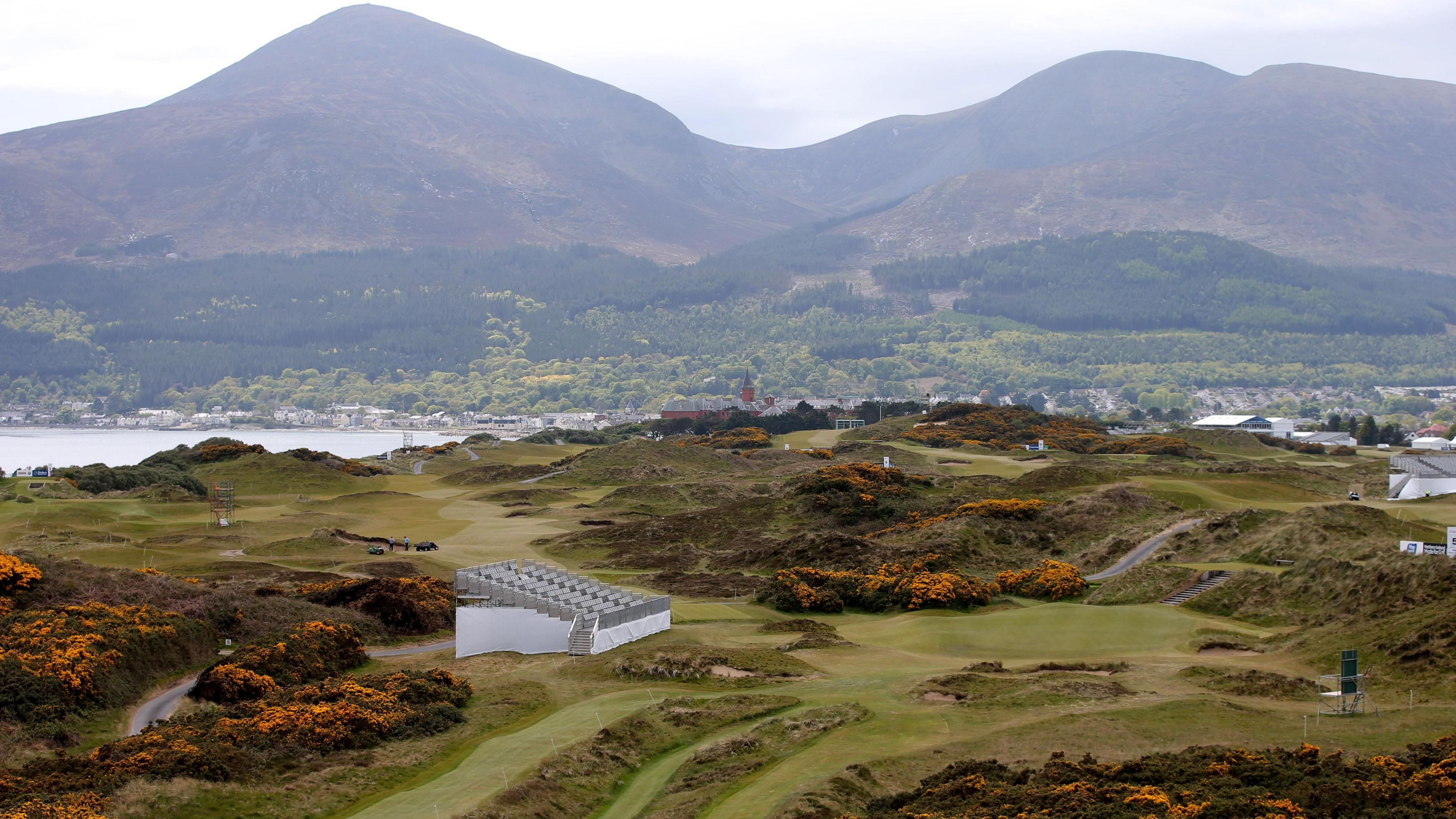 The majestic backdrop to Slieve Donard and the Mourne Mountains from Royal County Down