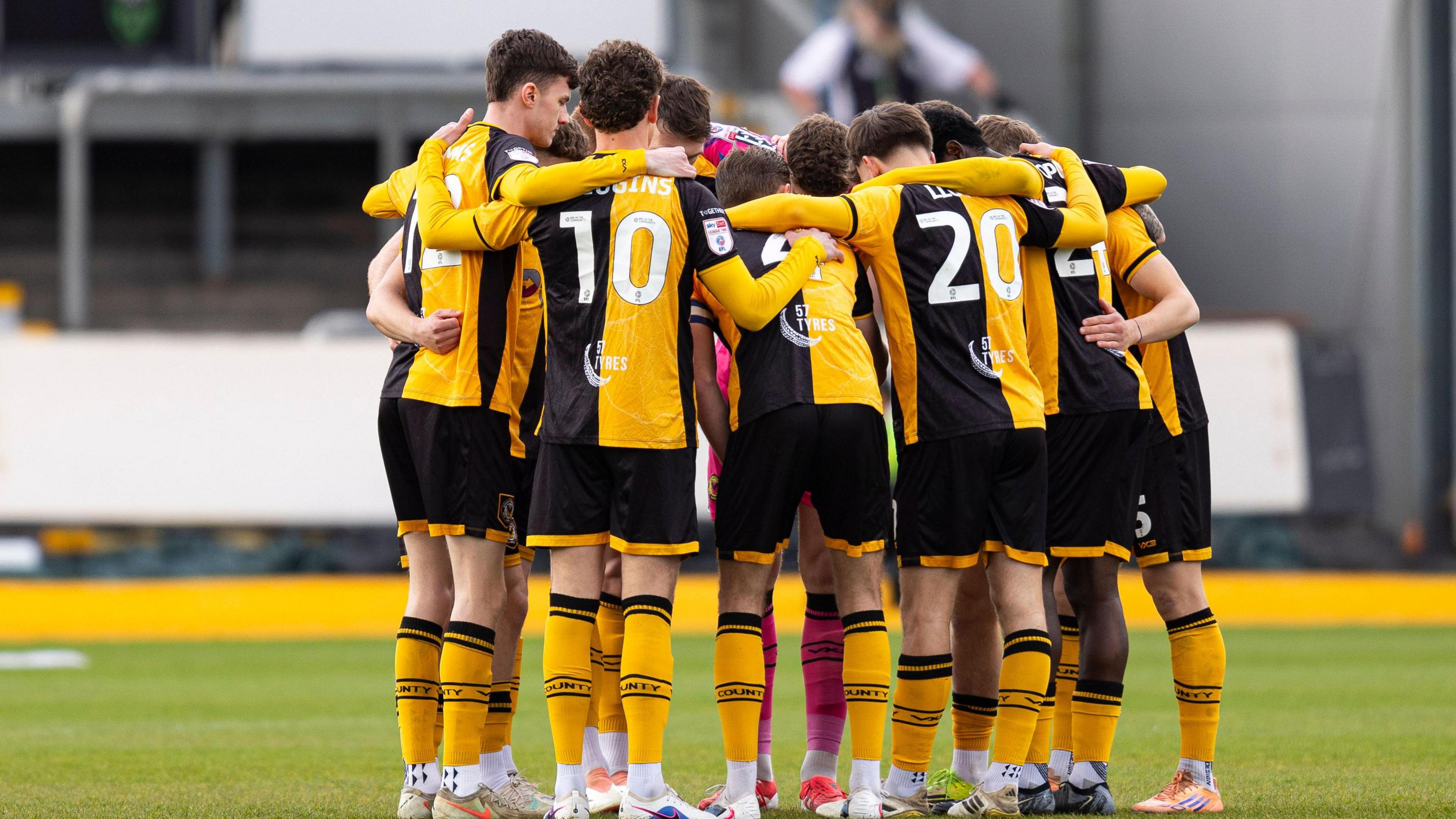 Newport team huddle
