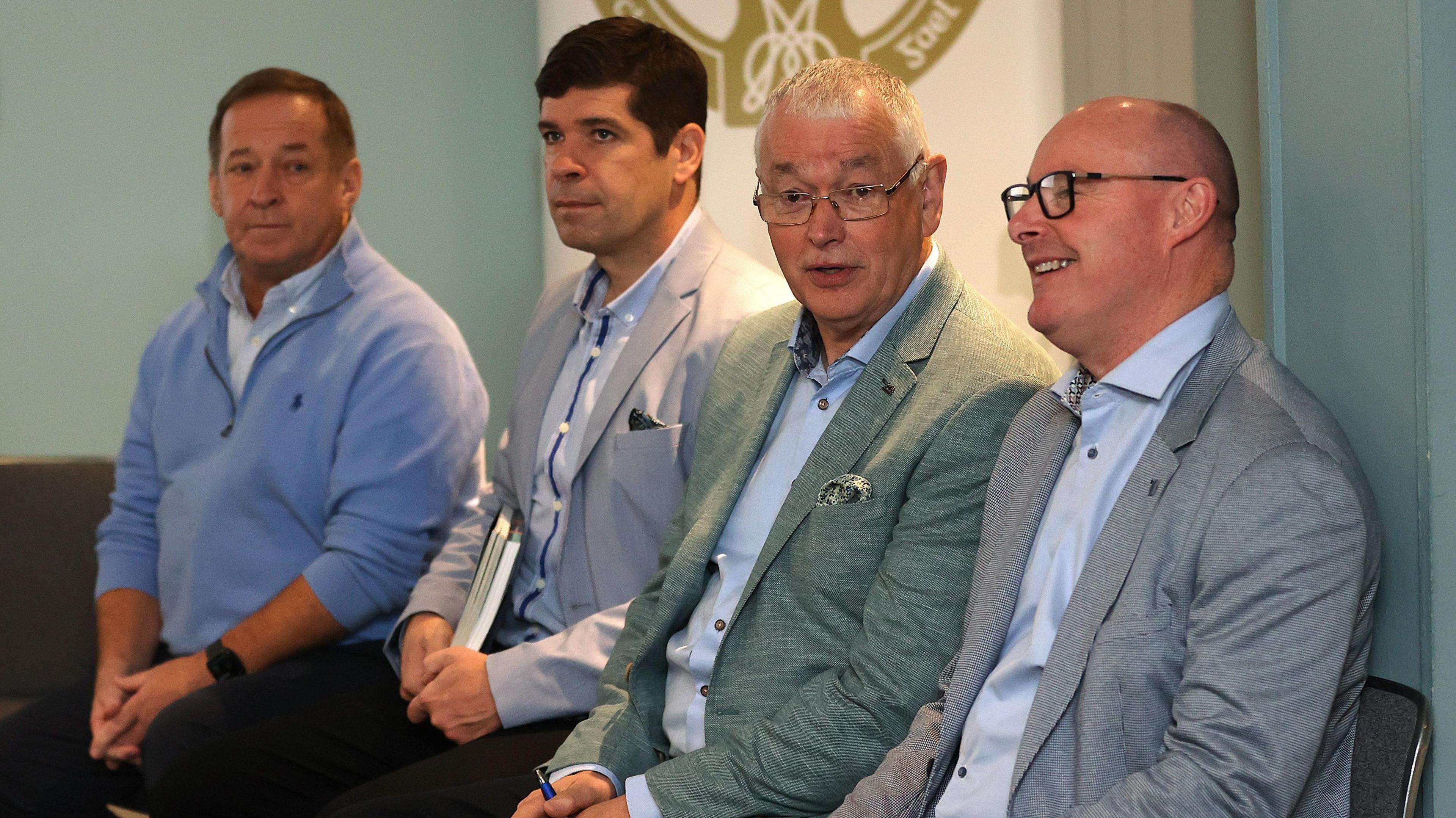 Members of the Football Review Committee who attended Thursday's launch in Croke Park