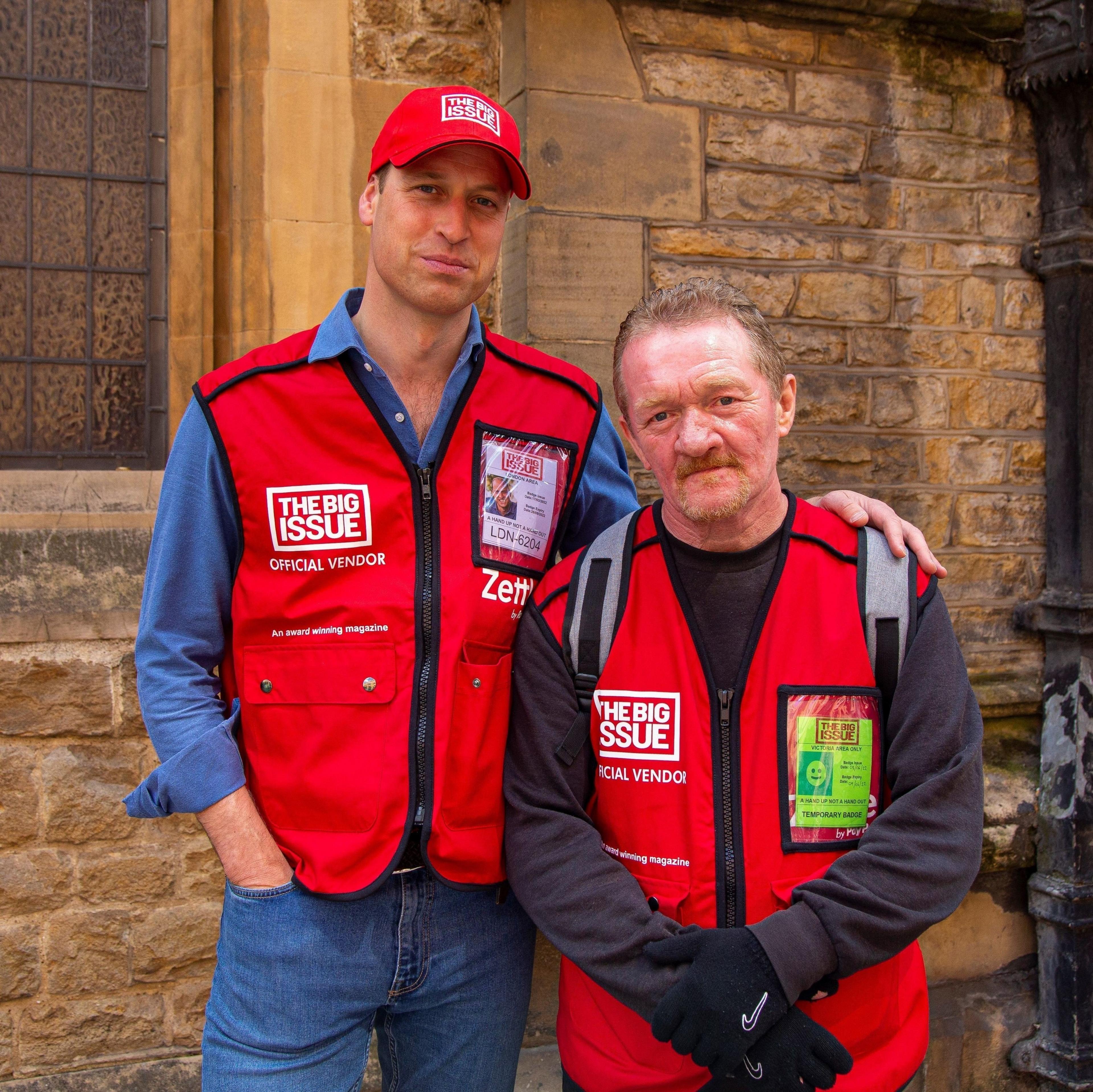 Prince William selling the Big Issue