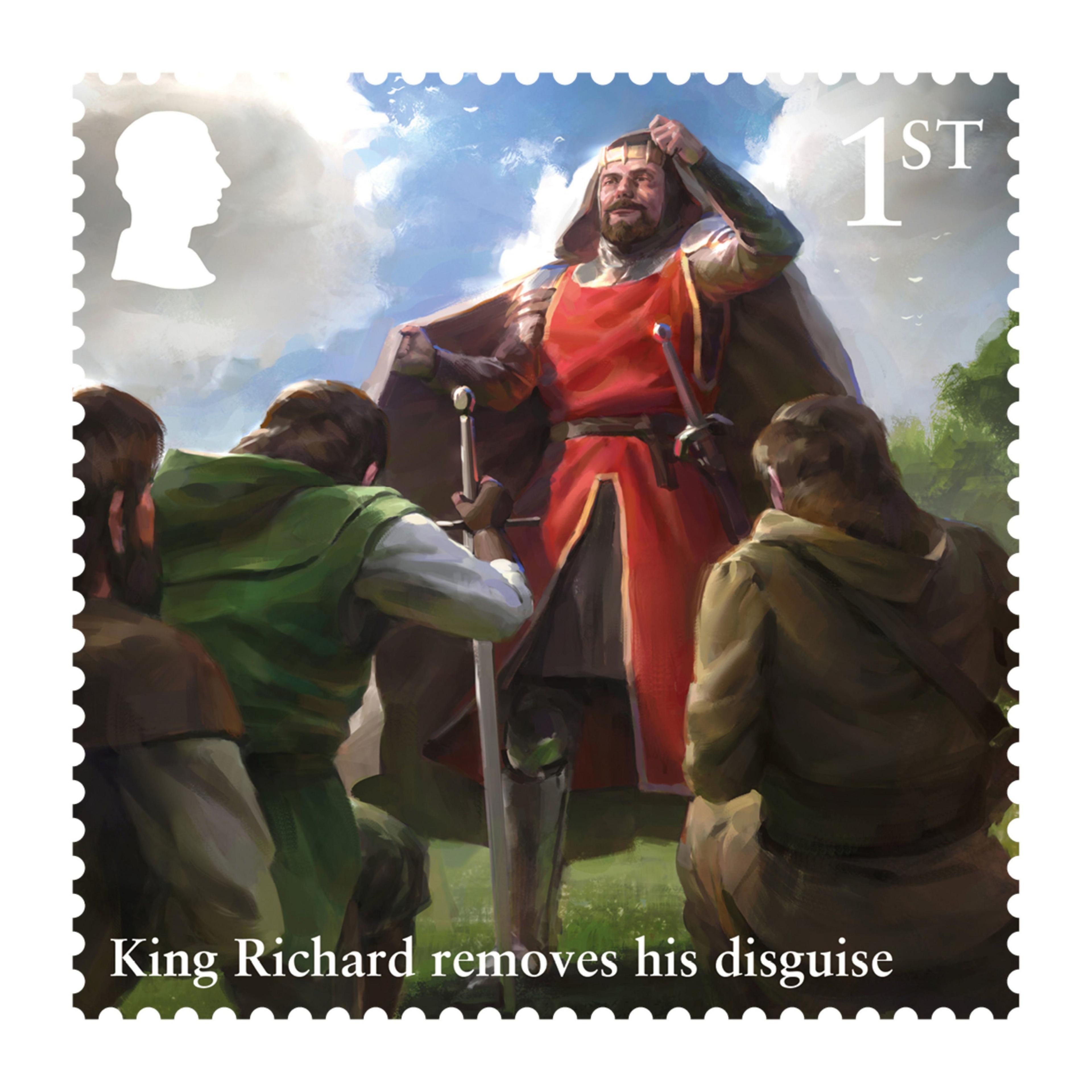 King Richard on Robin Hood stamp