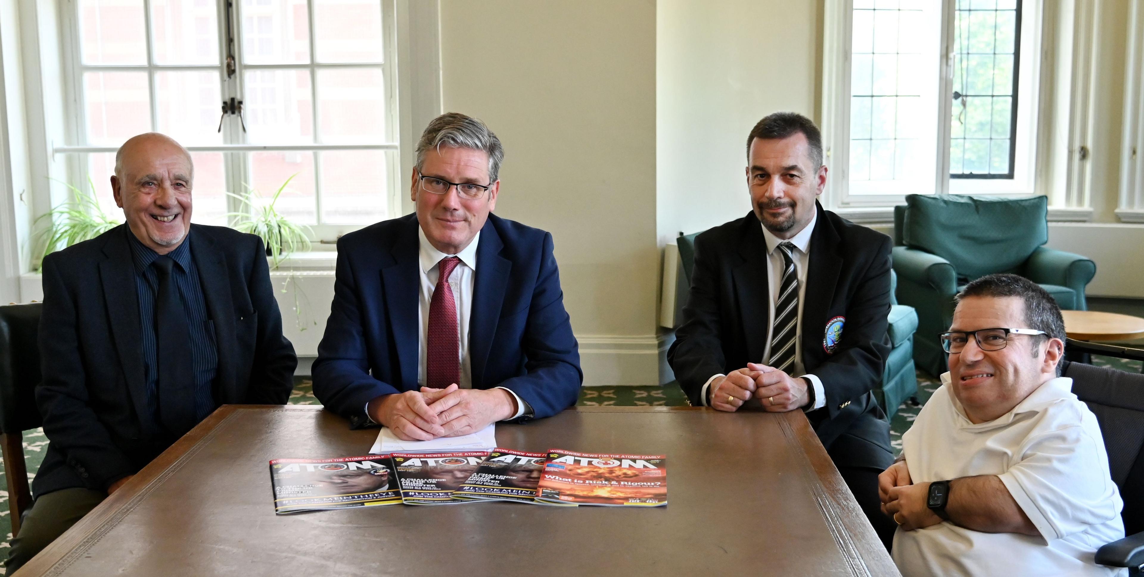 Members of the Nuclear Veterans campaign meeting Sir Keir Starmer in 2021