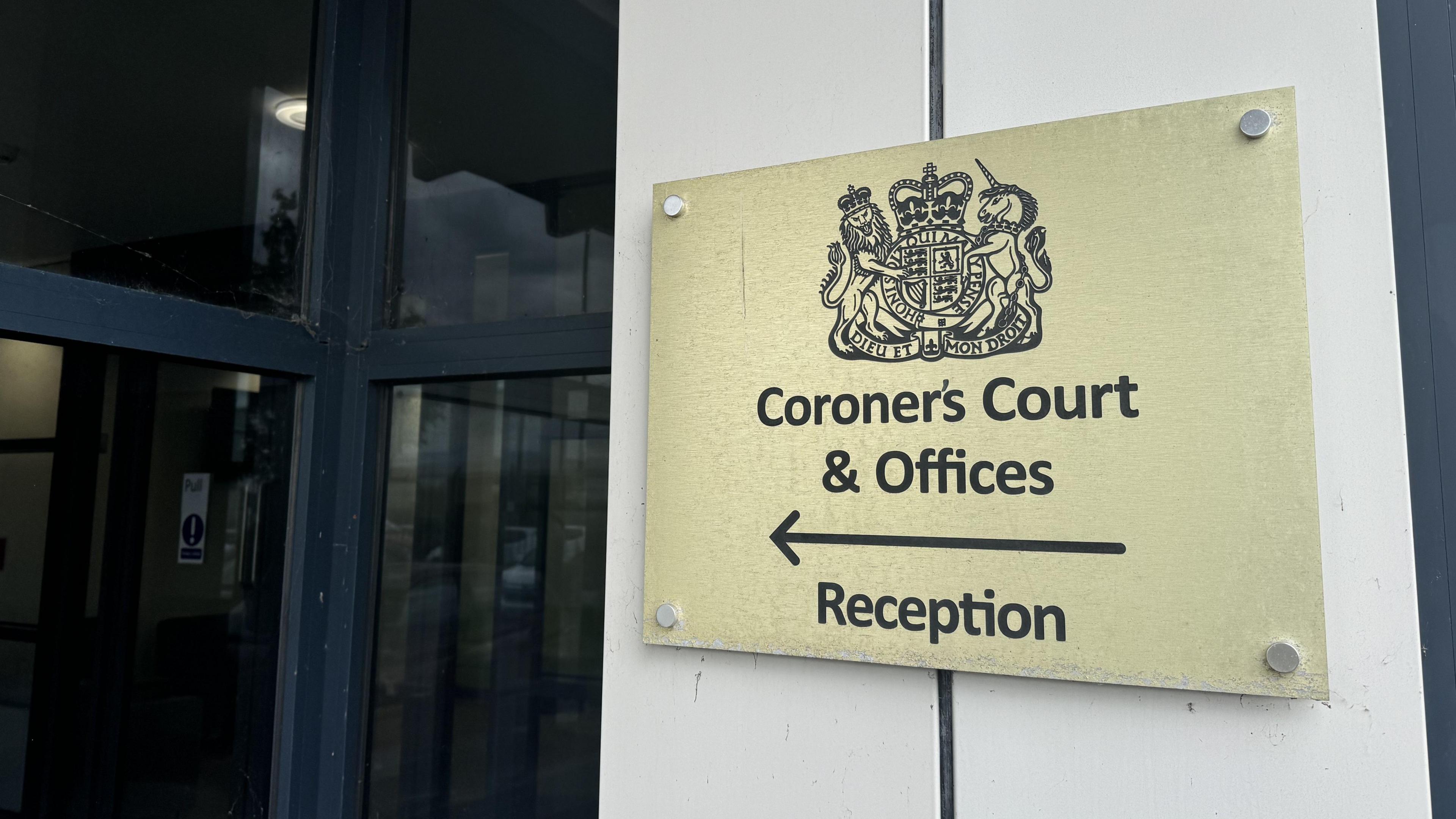 A sign for the Coroner's Court