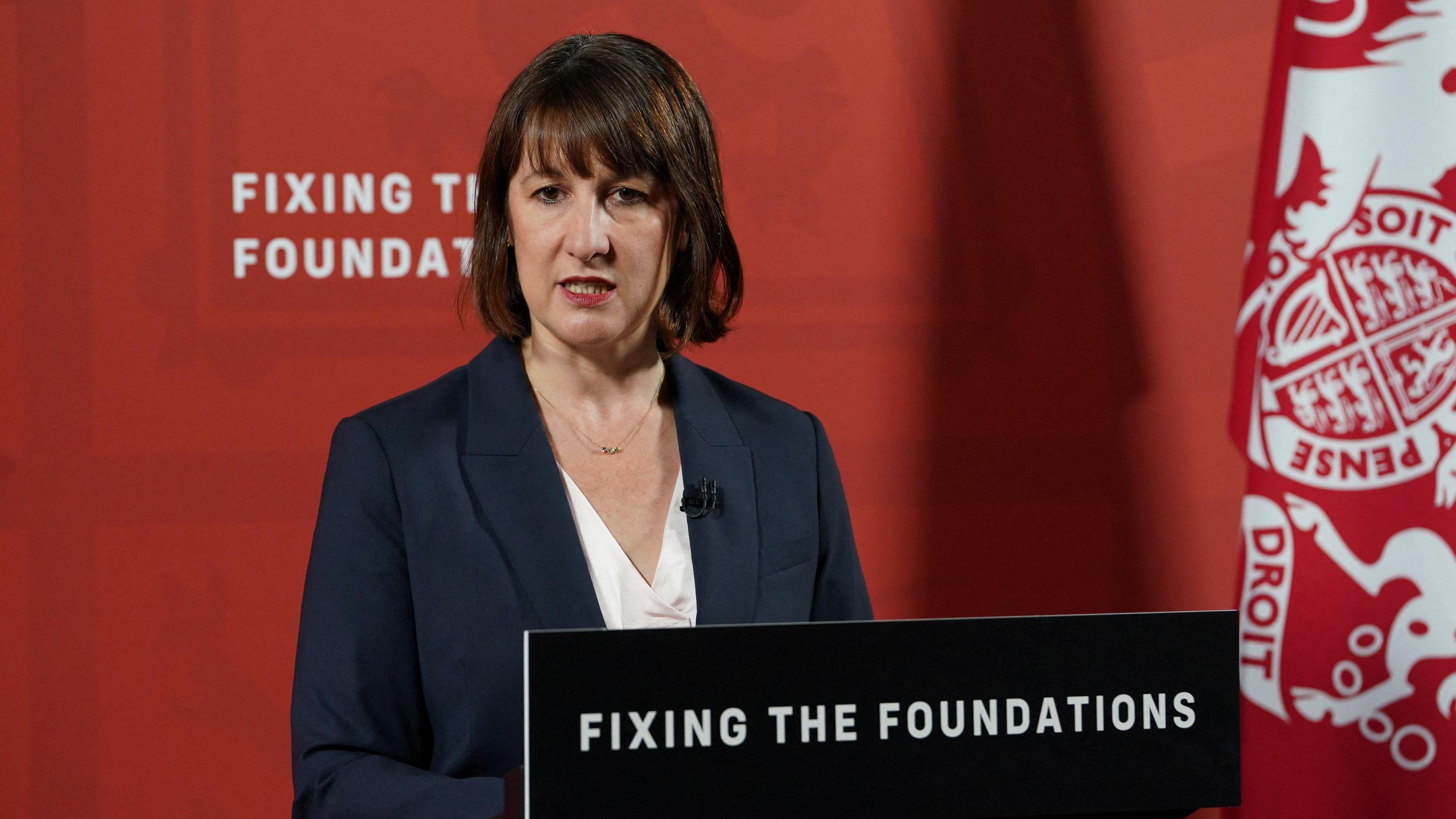 Rachel Reeves at her "fixing the foundations" speech