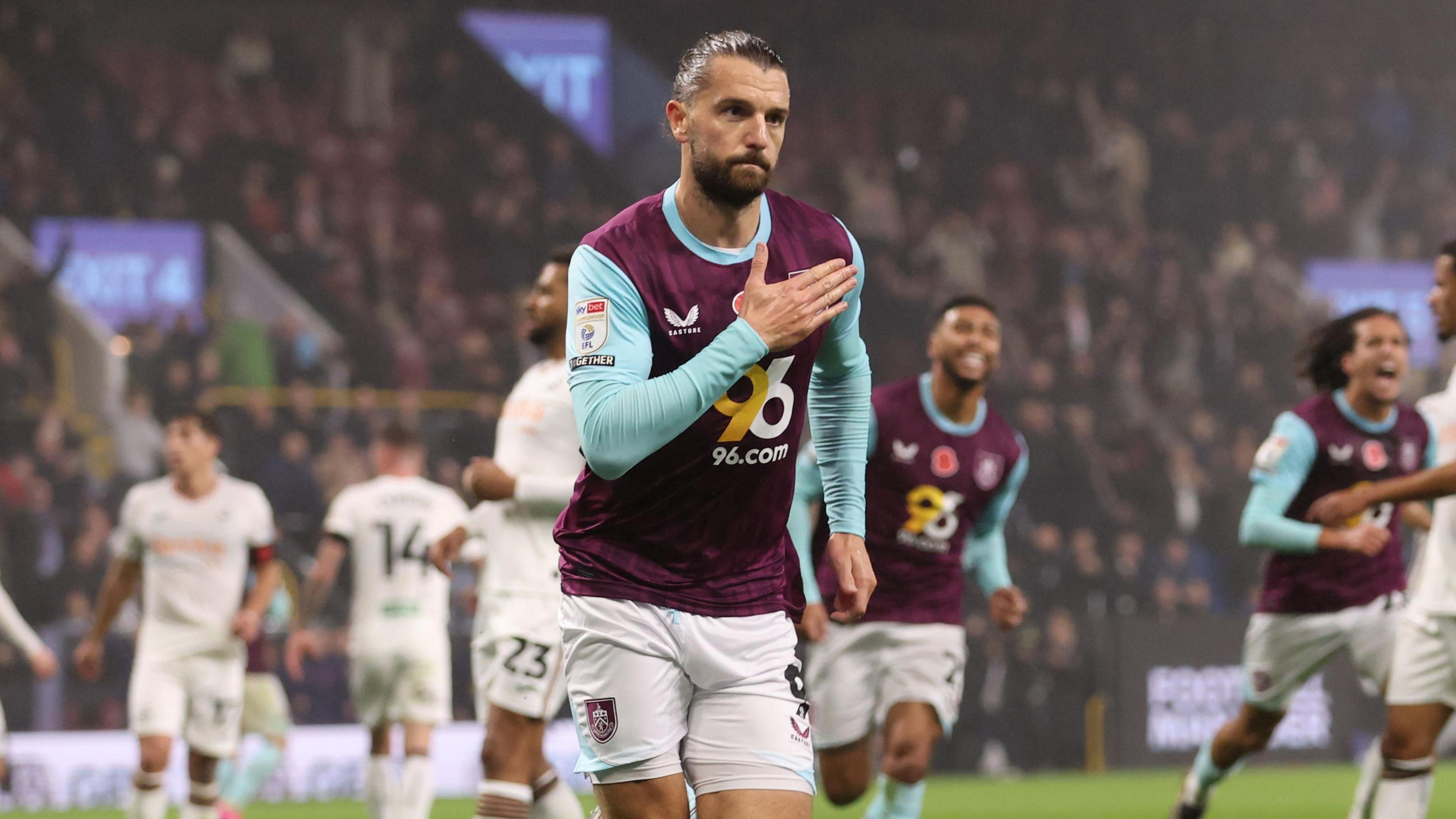 Jay Rodriguez celebrates his goal