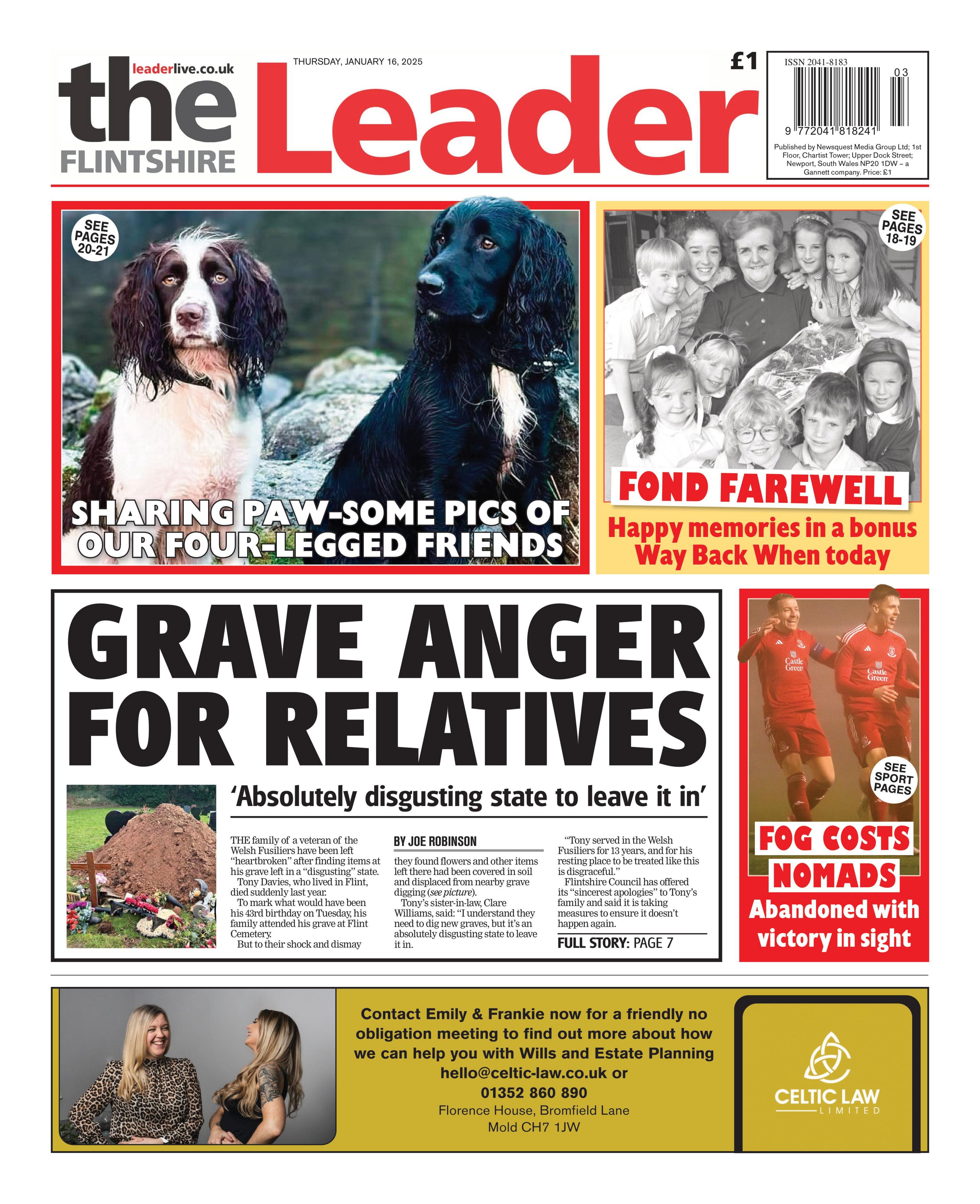 Front page of the Flintshire Leader