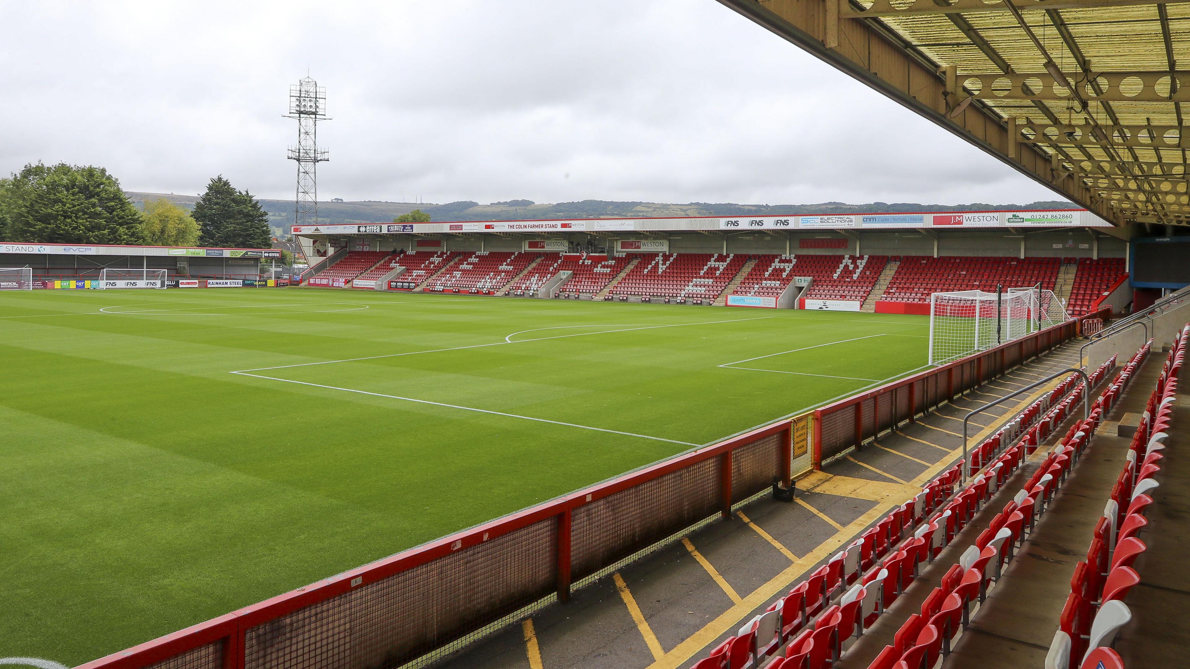 A general view inside Cheltenham's EV Charger Points Stadium