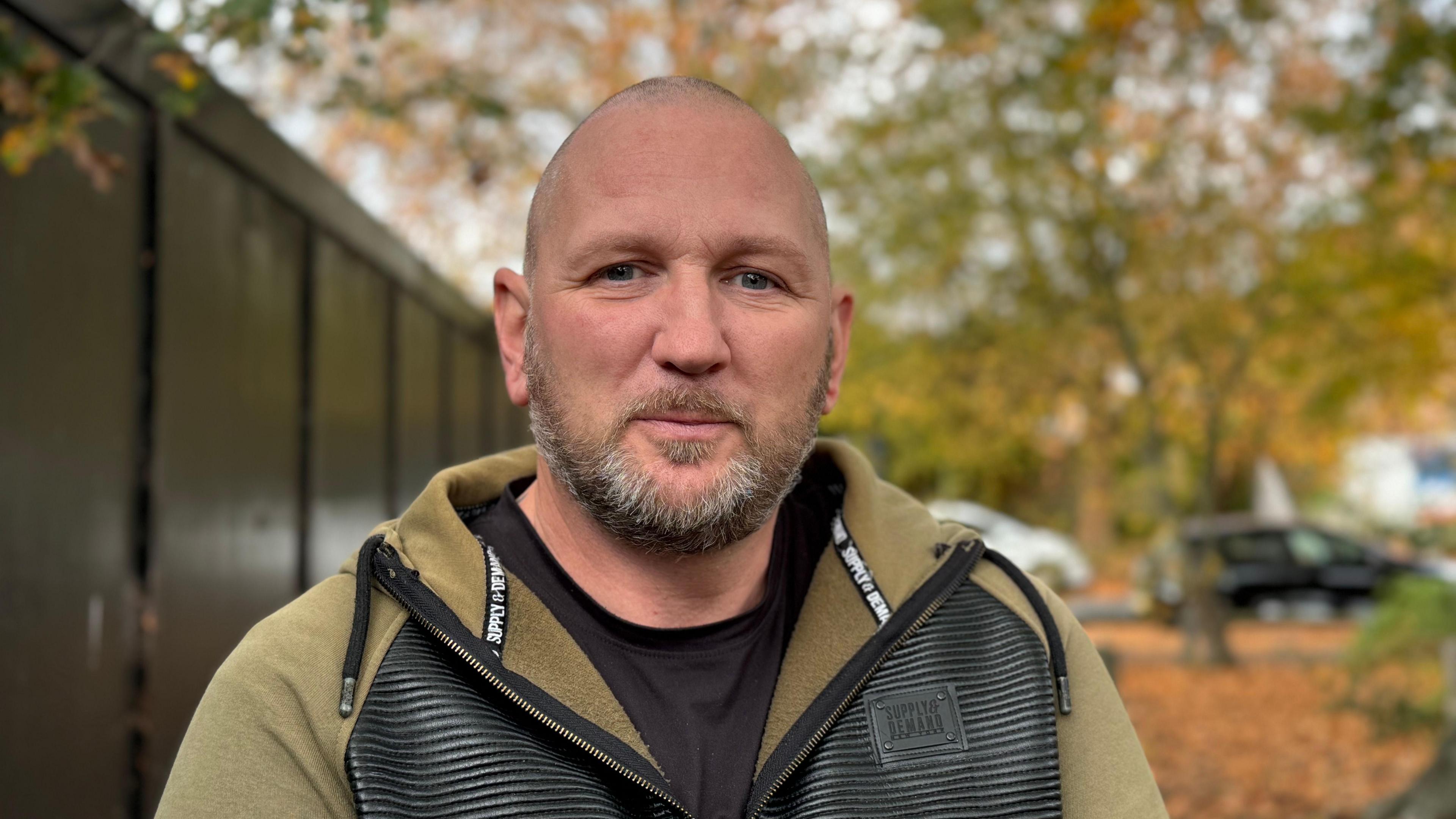 Steve Wilson, Sheerwater resident, looks straight at the camera.