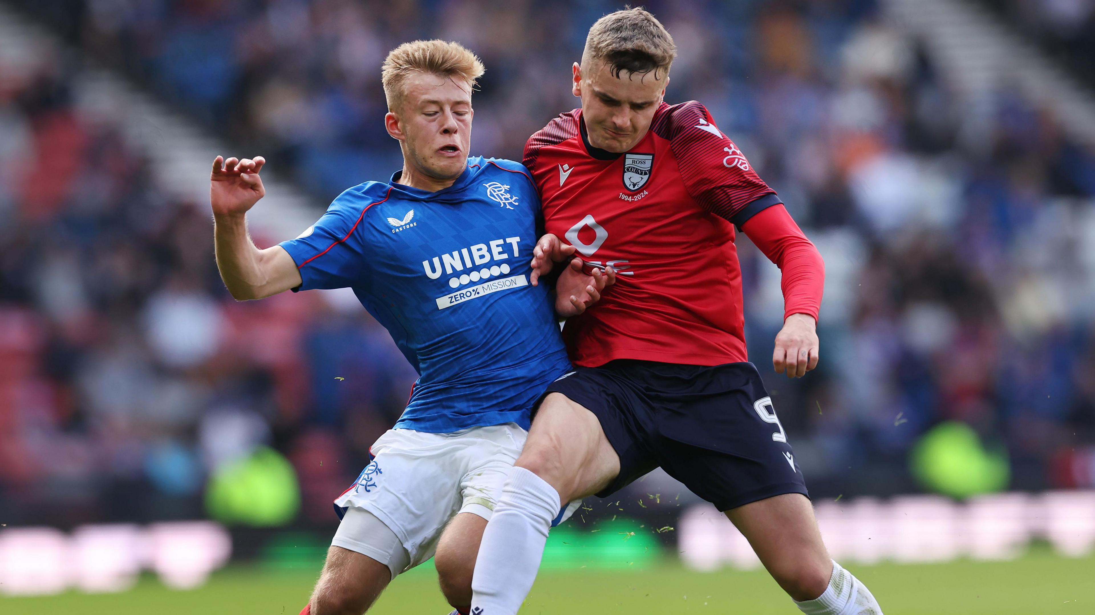 Ronan Hale in action against Rangers