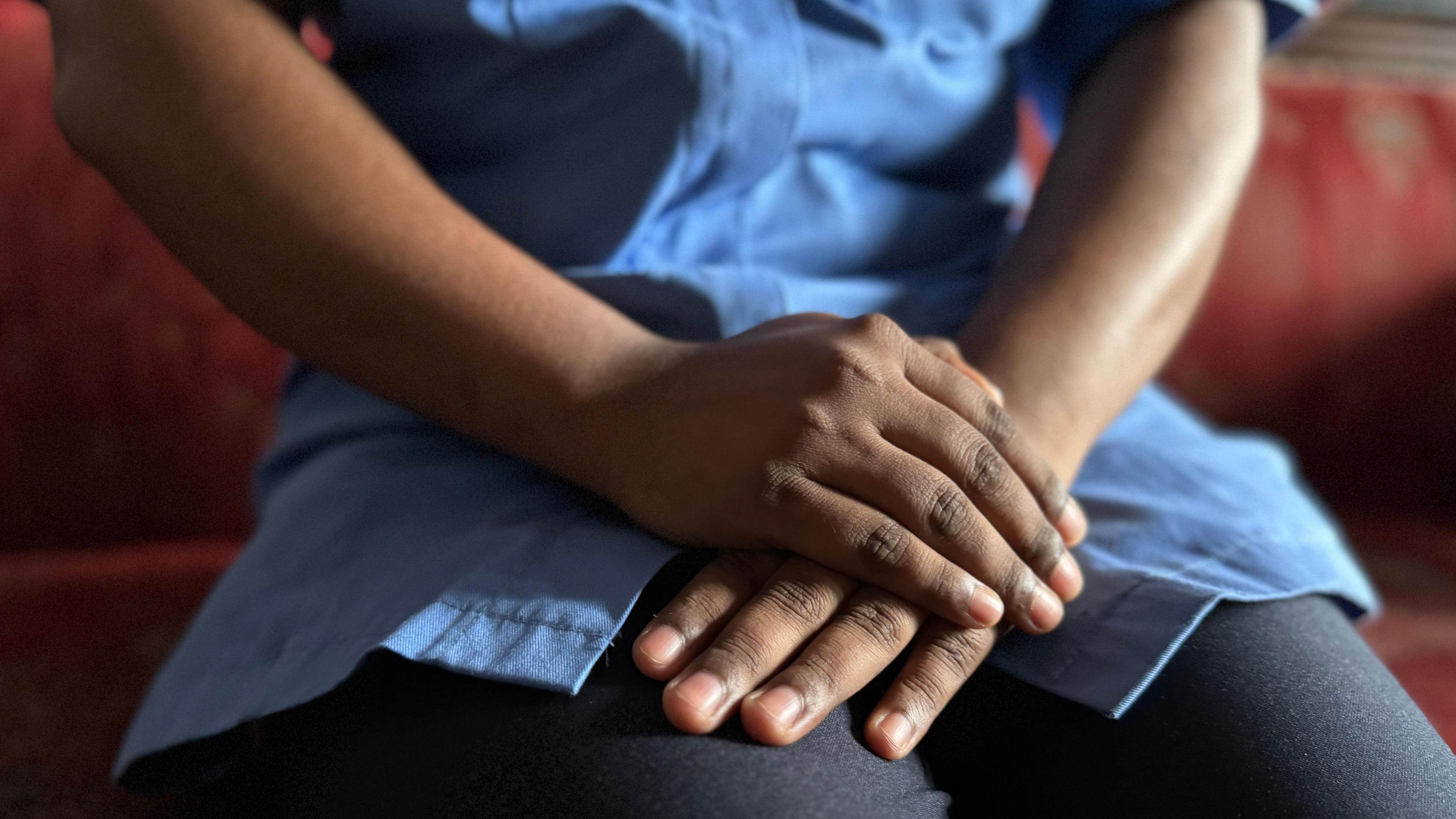 A nurse's hands