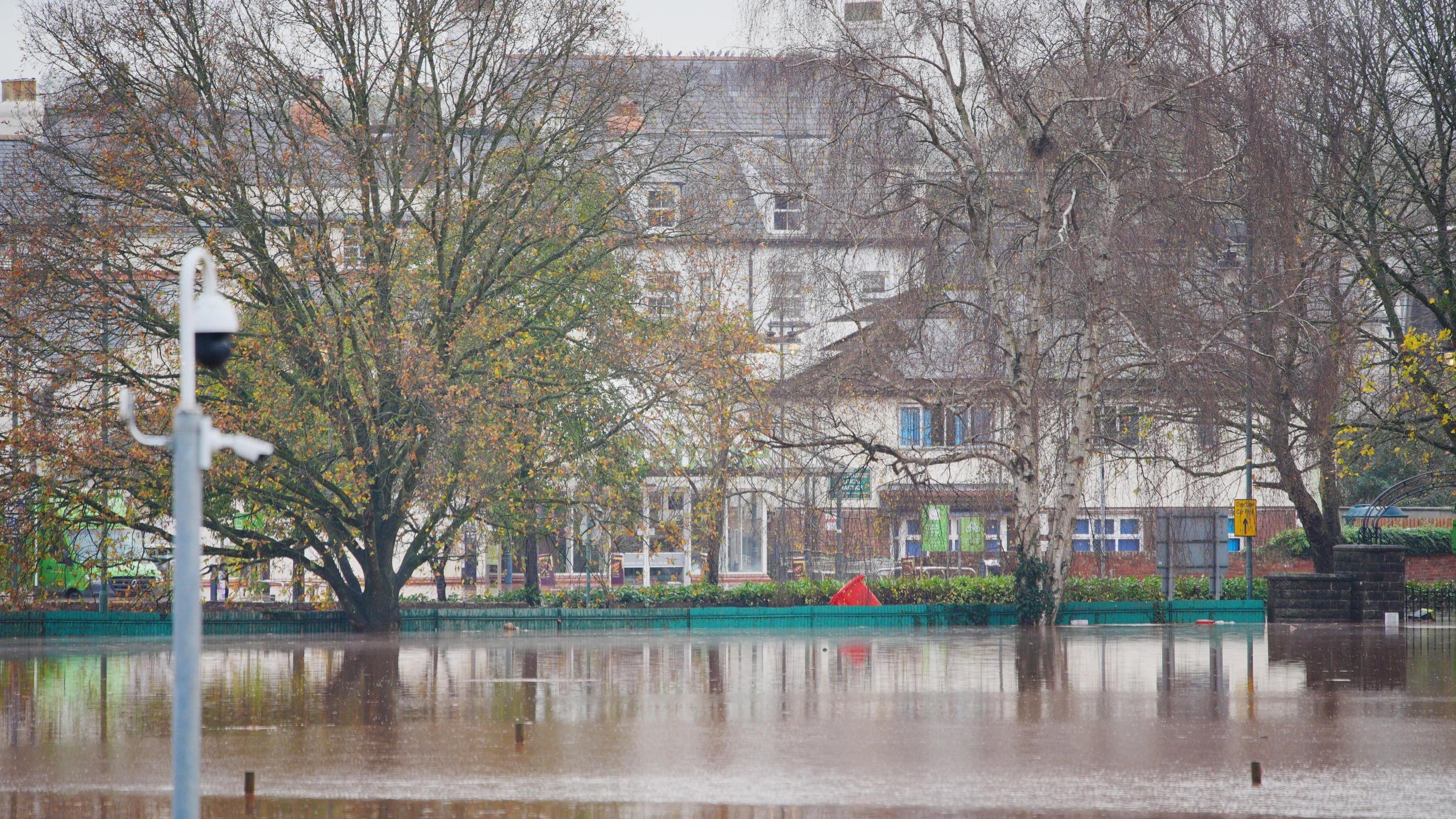 Flood water in Monmouth.