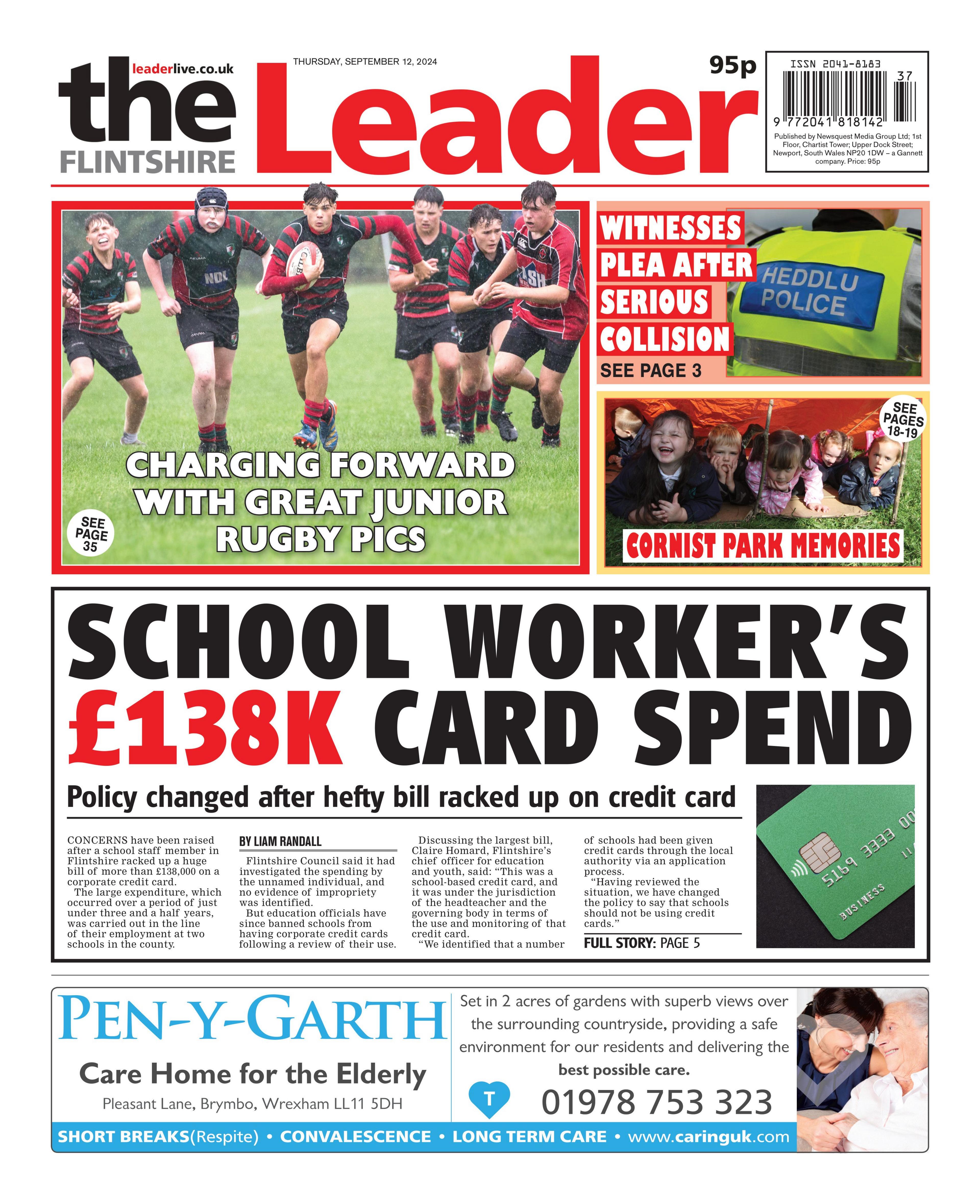 Front page of Flintshire Leader