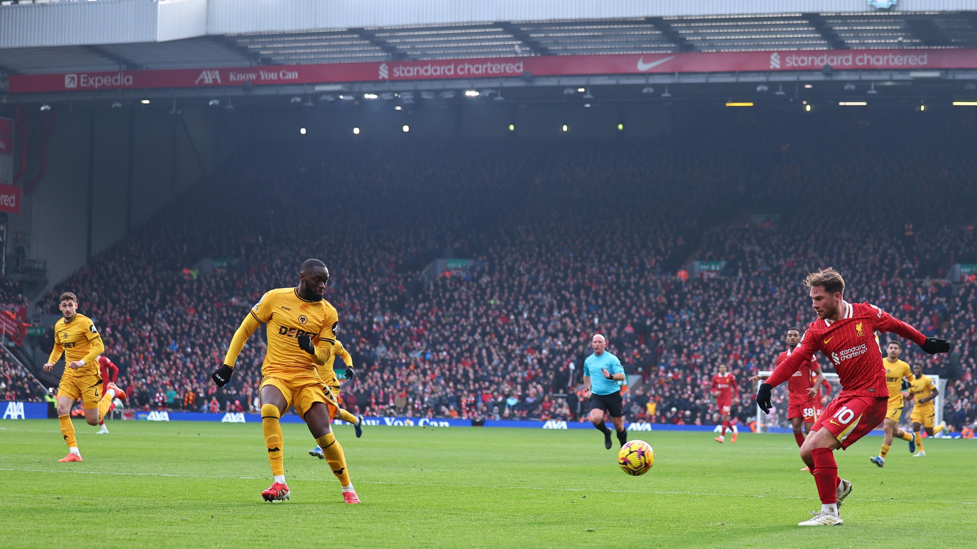 Liverpool playing Wolves at Anfield