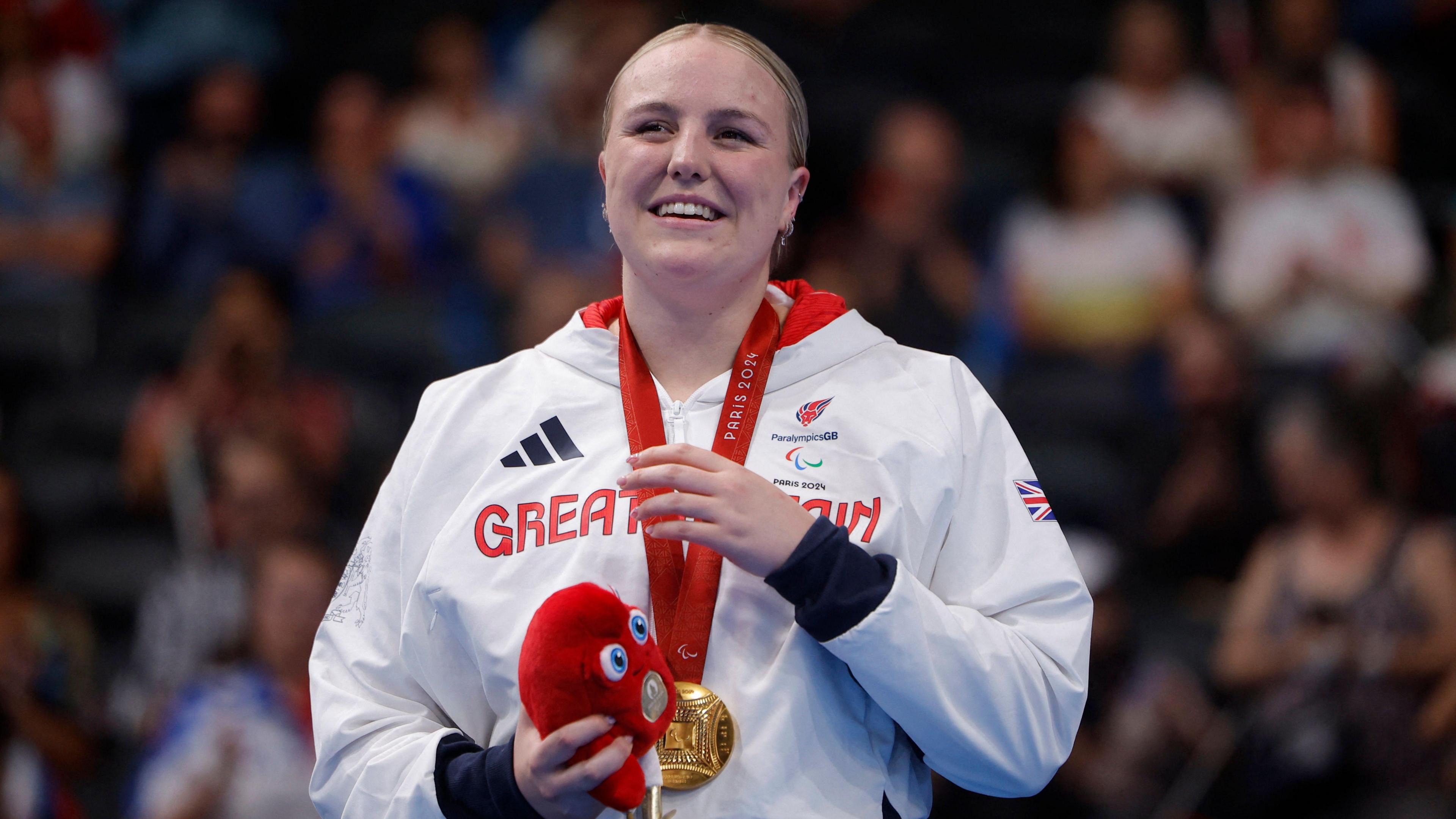 Faye Rogers after winning Paralympic gold