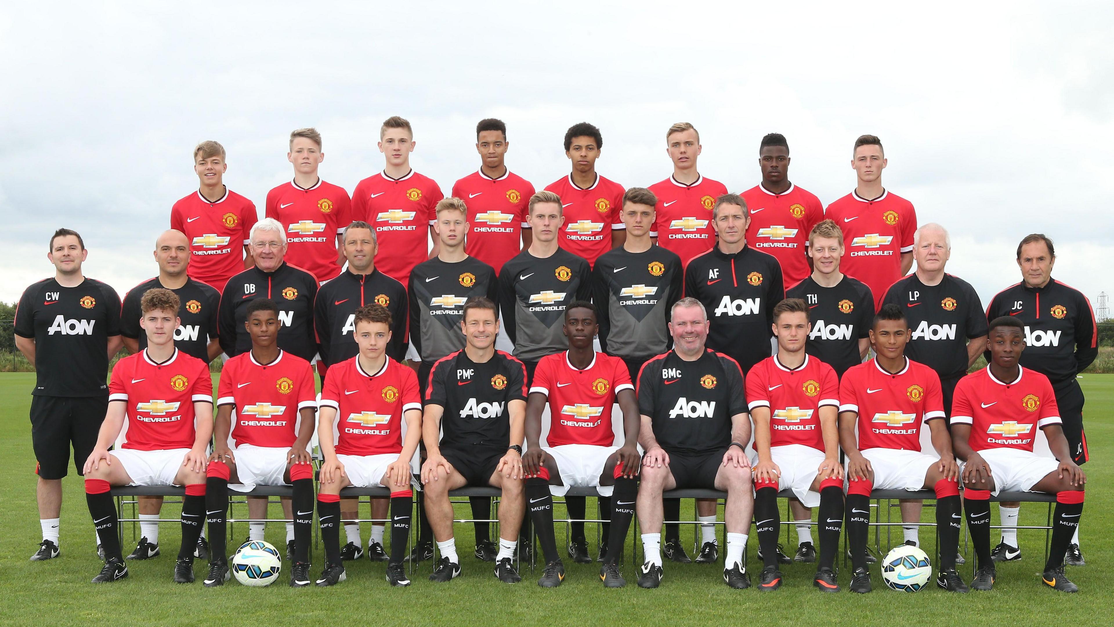 The Manchester United Under-18s in 2014