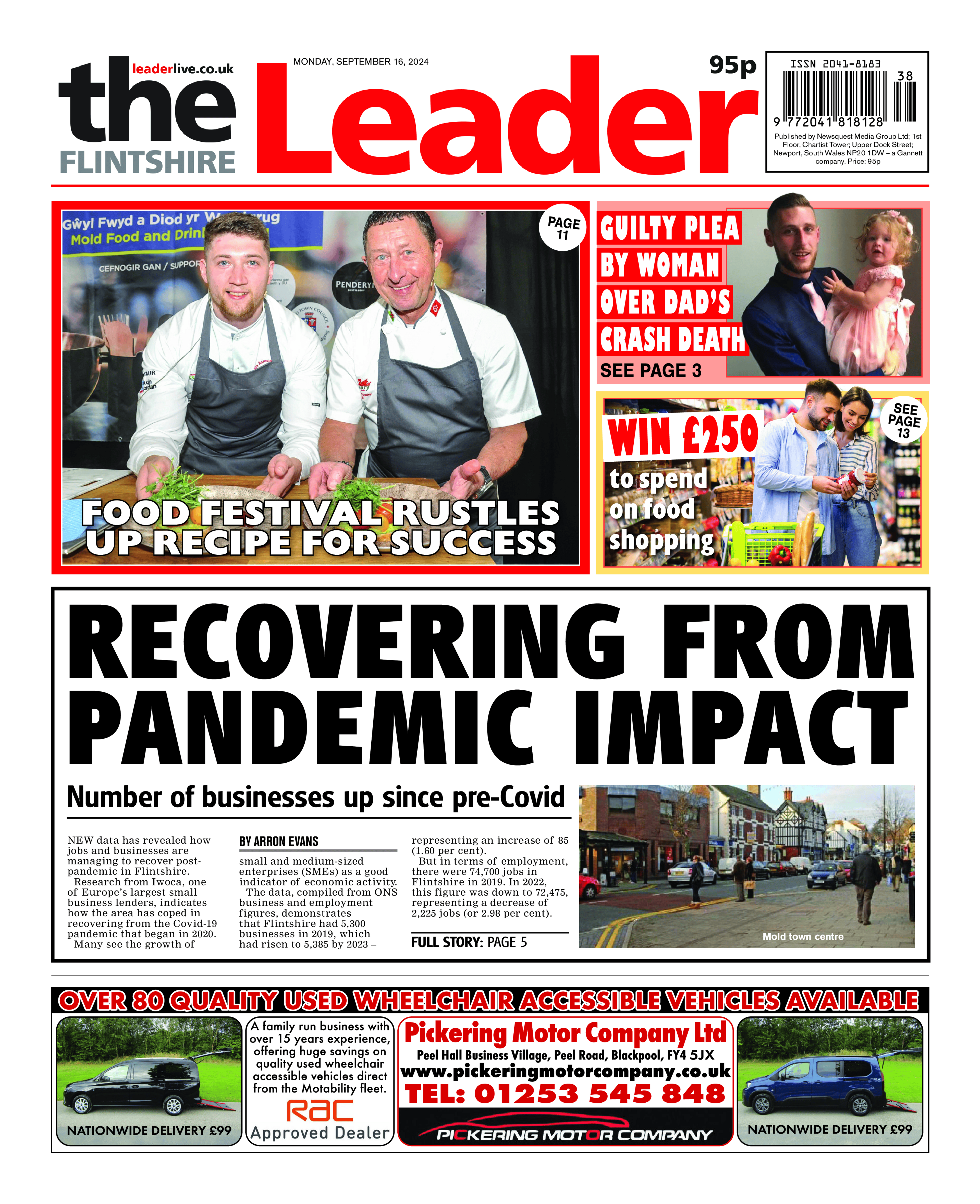 Front page of the Flintshire Leader