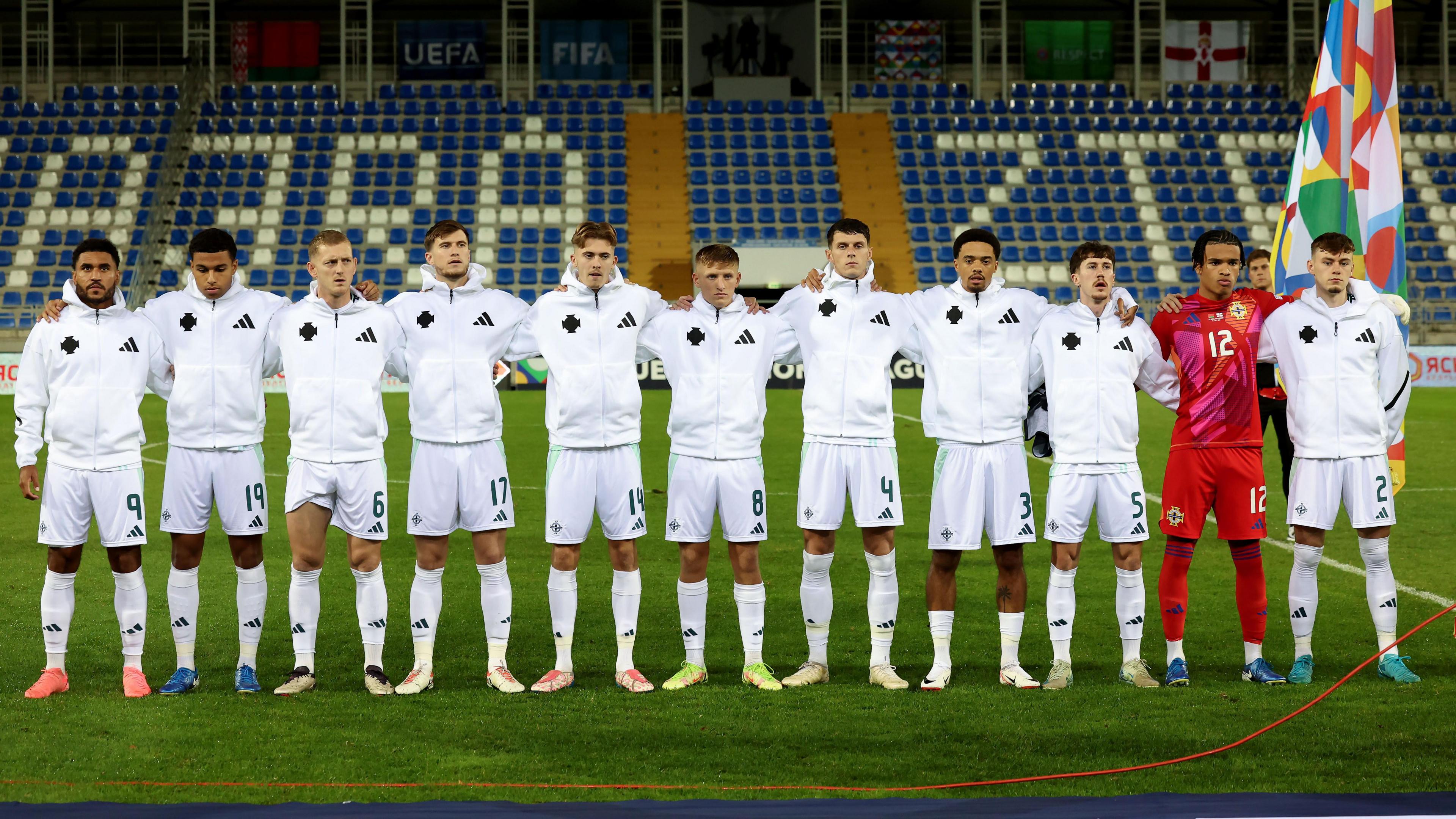 Conor Bradley and the Northern Ireland team