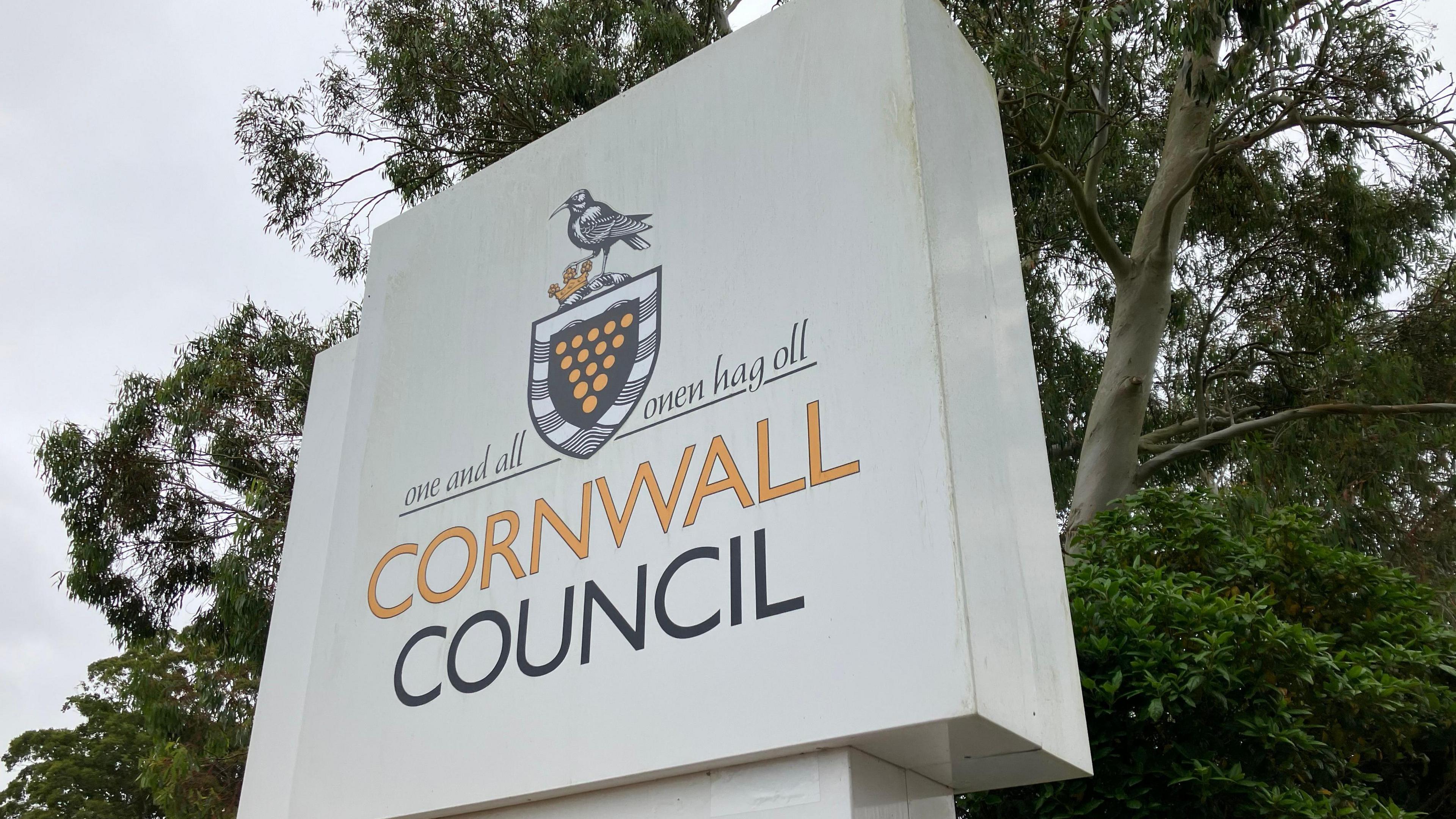 Cornwall Council sign