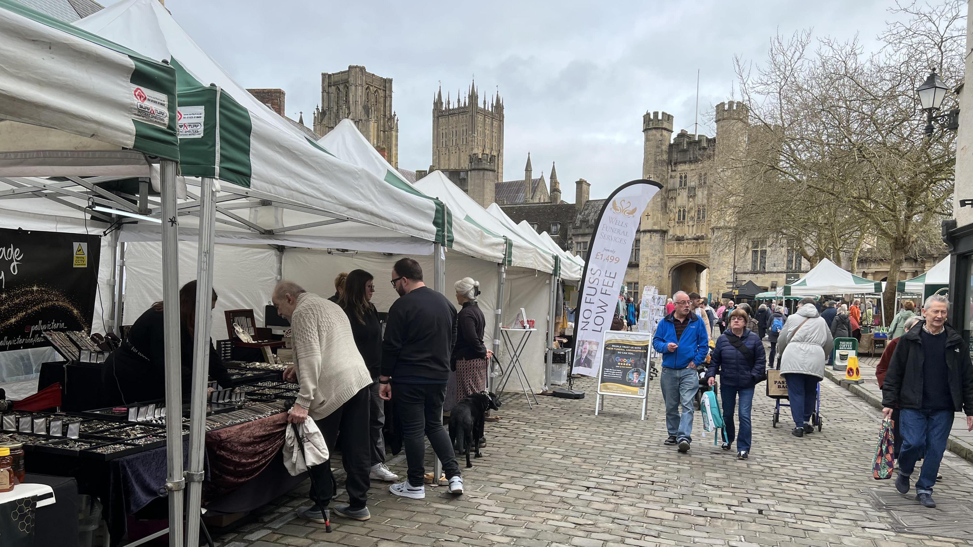 Shoppers enjoy Wells Market