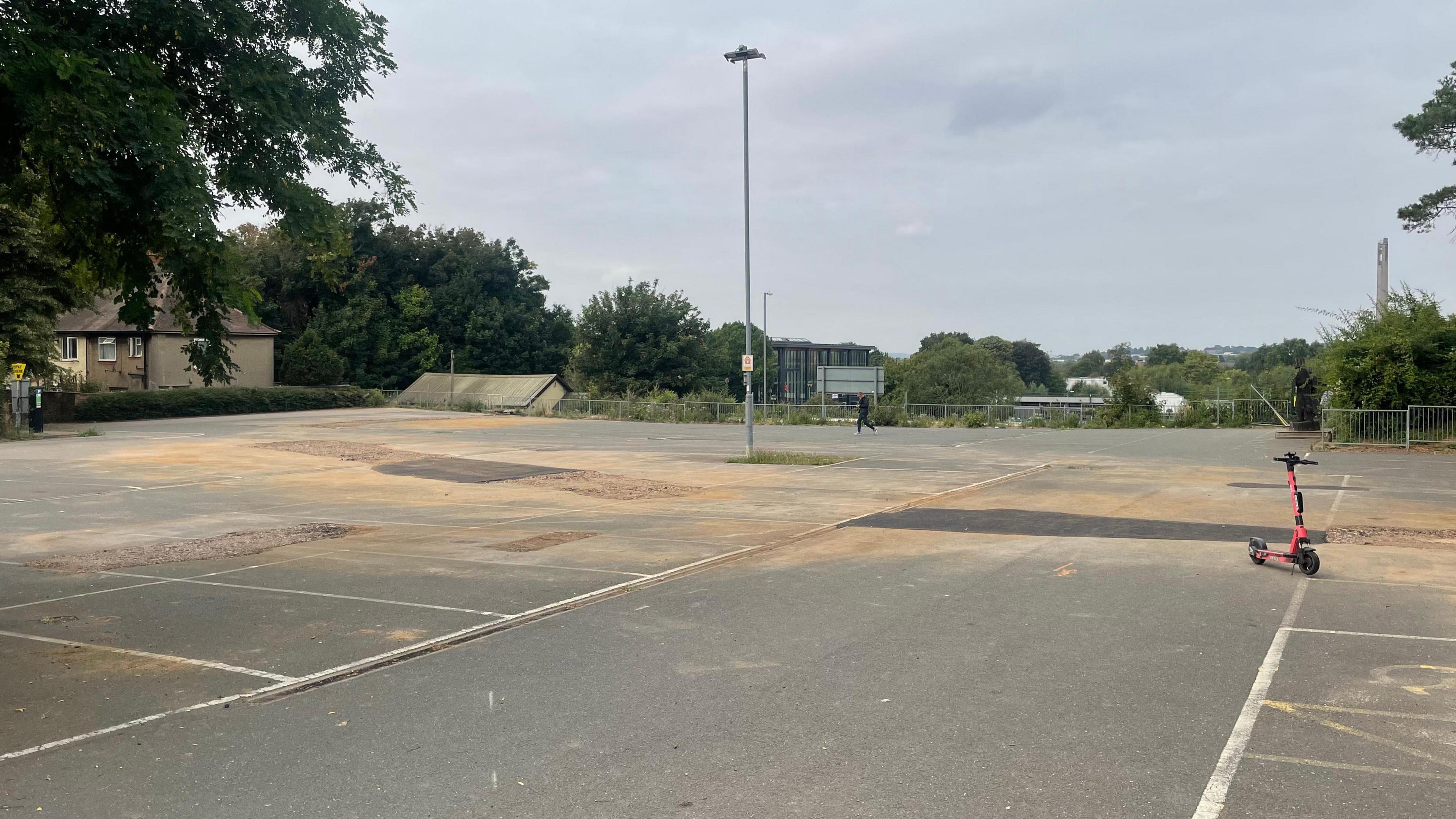 Site of the former Chalk Lane car park where the park will be buiilt