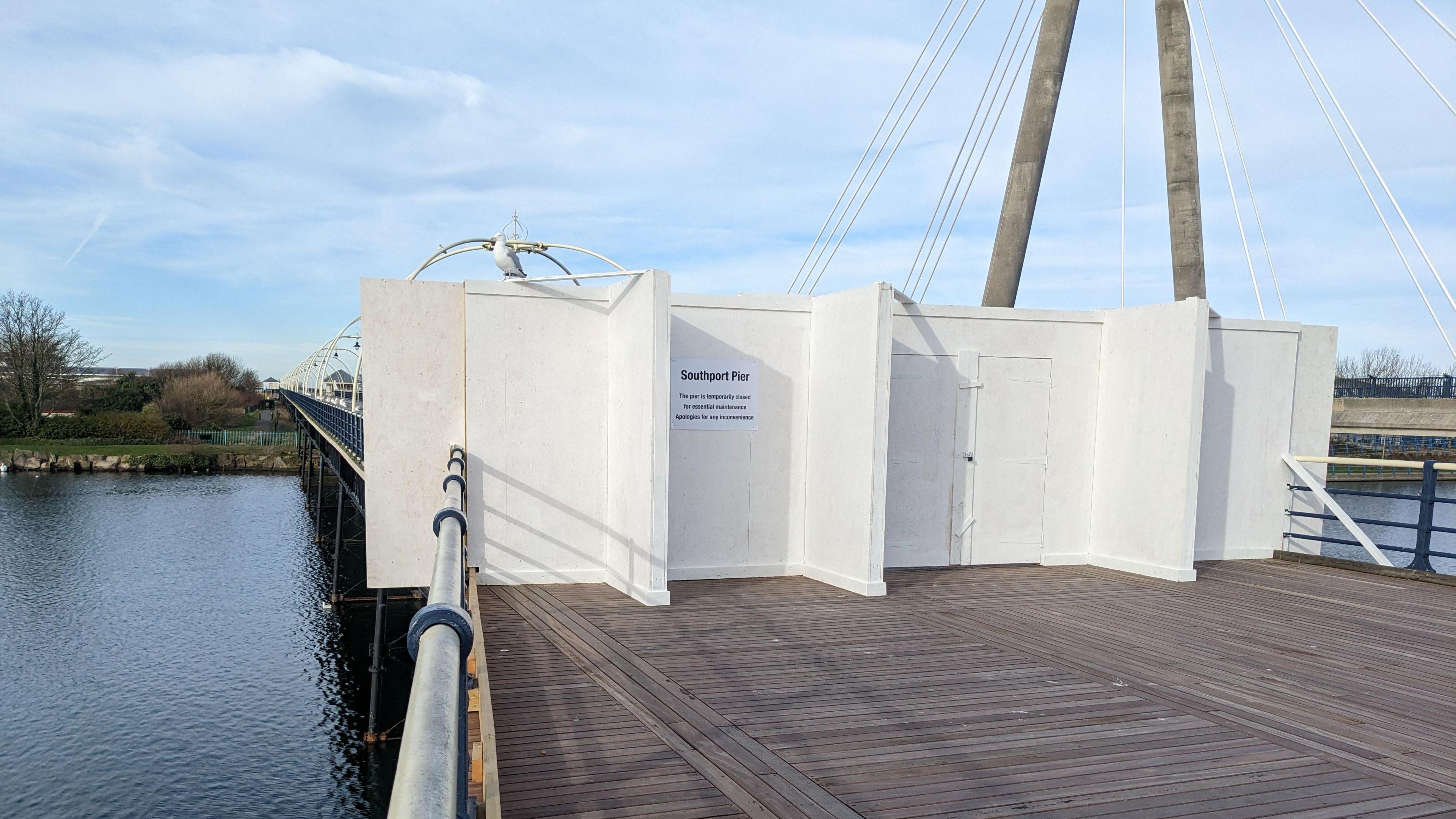 Closed off Southport Pier