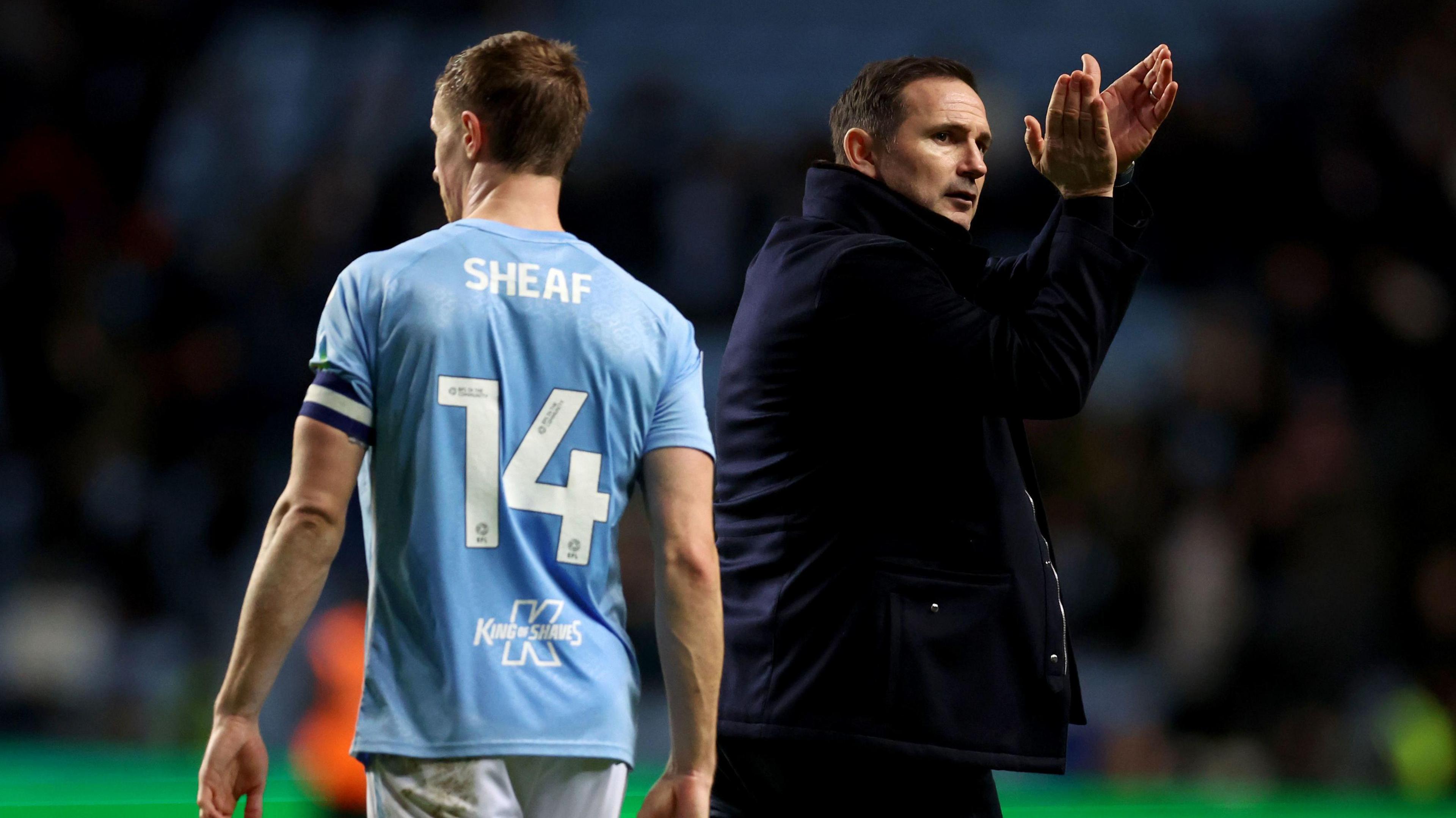 Coventry City boss Frank Lampard thanks the home fans for their support following the 0-0 home draw with Millwall