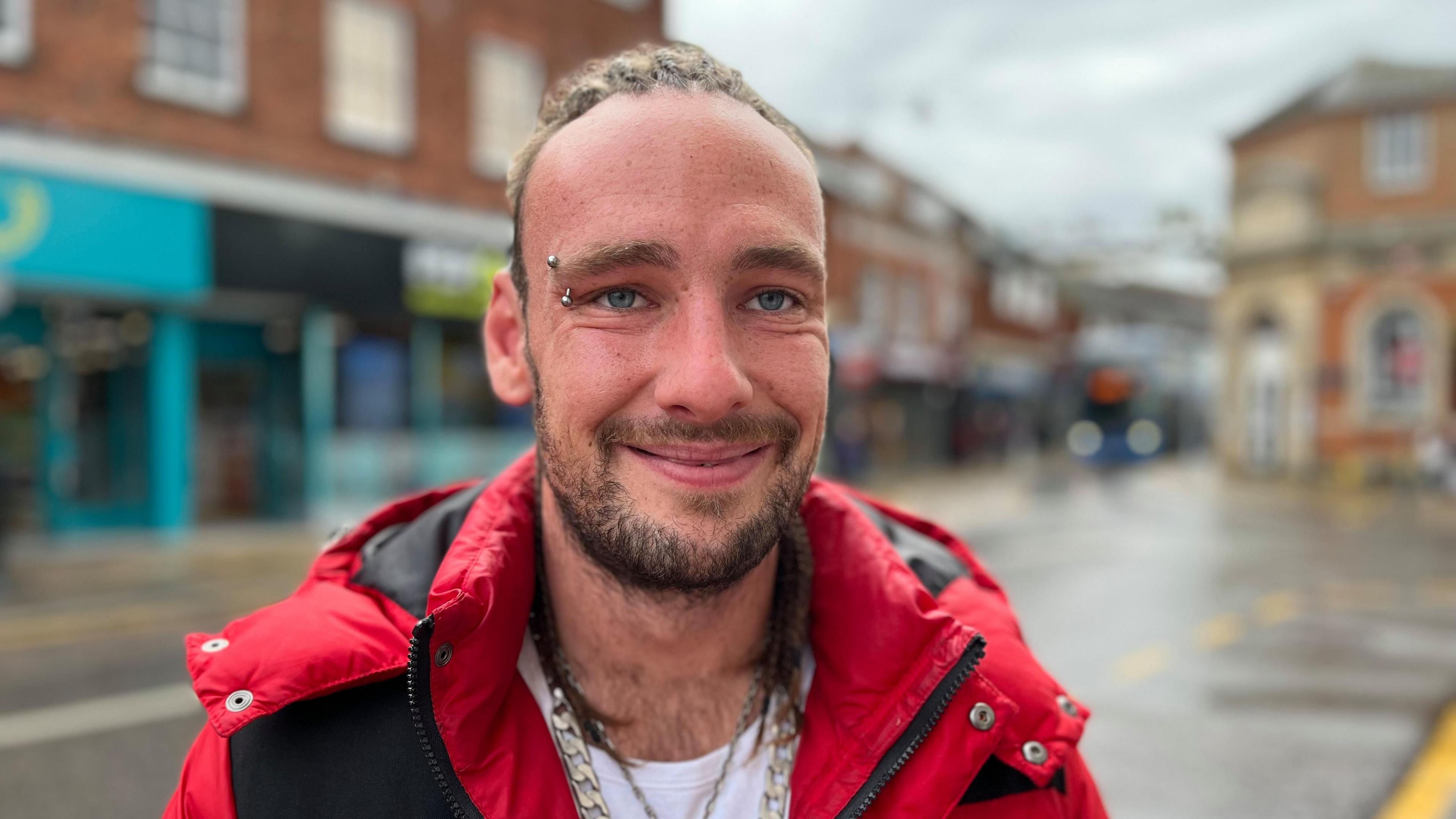 25-year-old Aaron Cartwright in Dereham Market Place