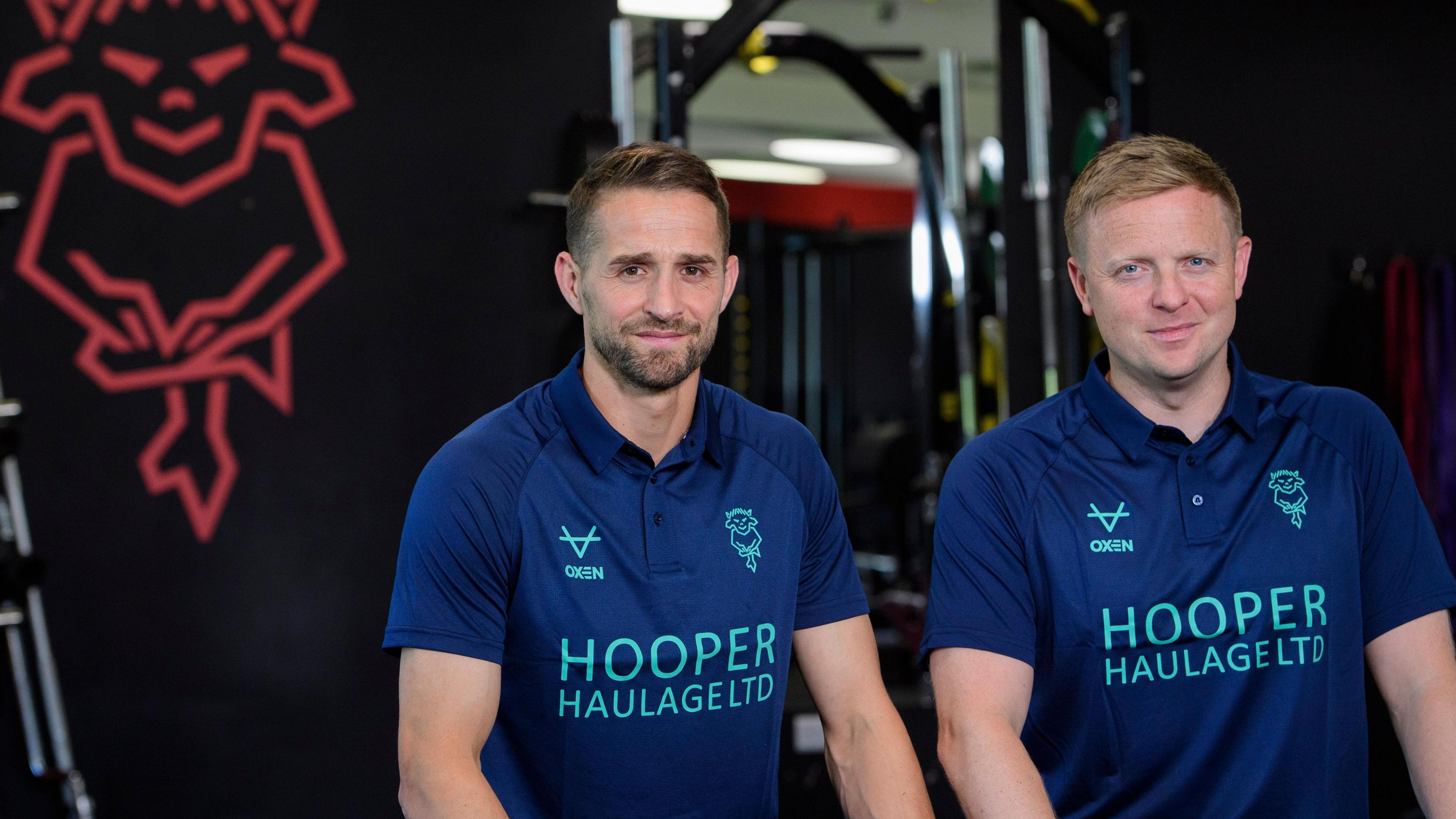 Chris Cohen (left) and Tom Shaw sat together for their first press call after both being named head coach of Lincoln City