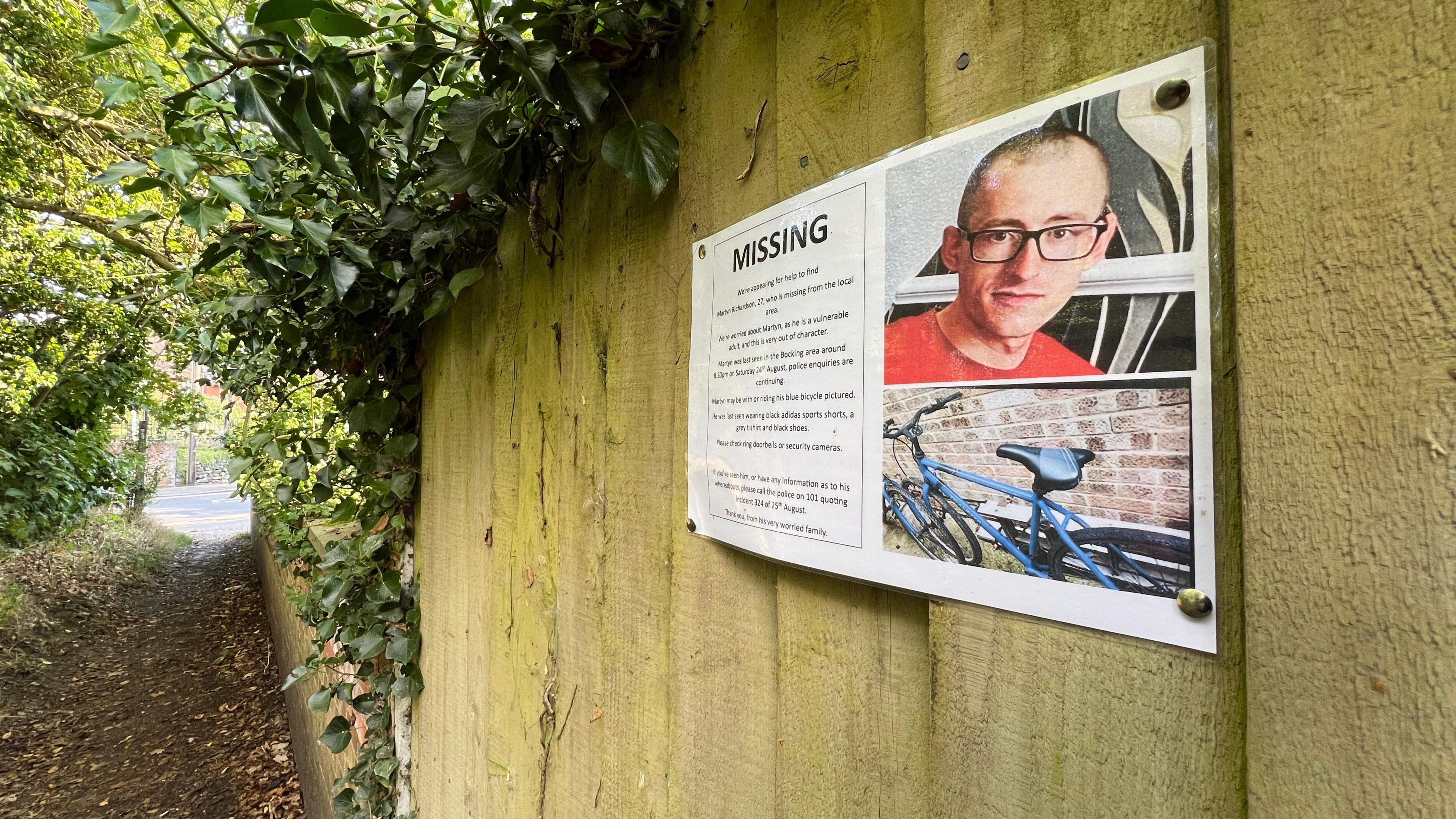 A "missing" poster for Martyn Richardson