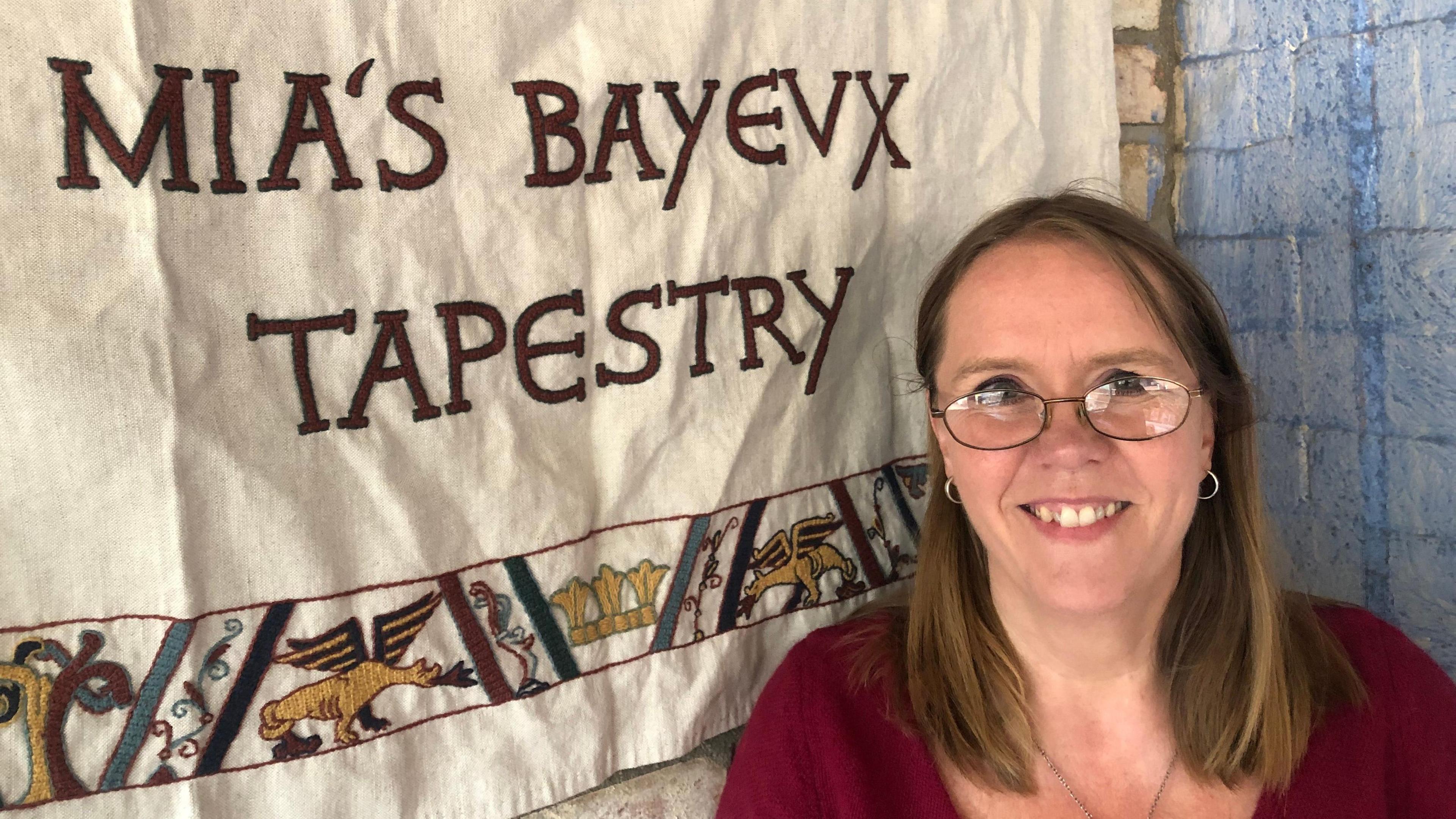 Mia Hansson is making a full-scale replica of the Bayeux Tapestry, which will take her around 11 years to complete.