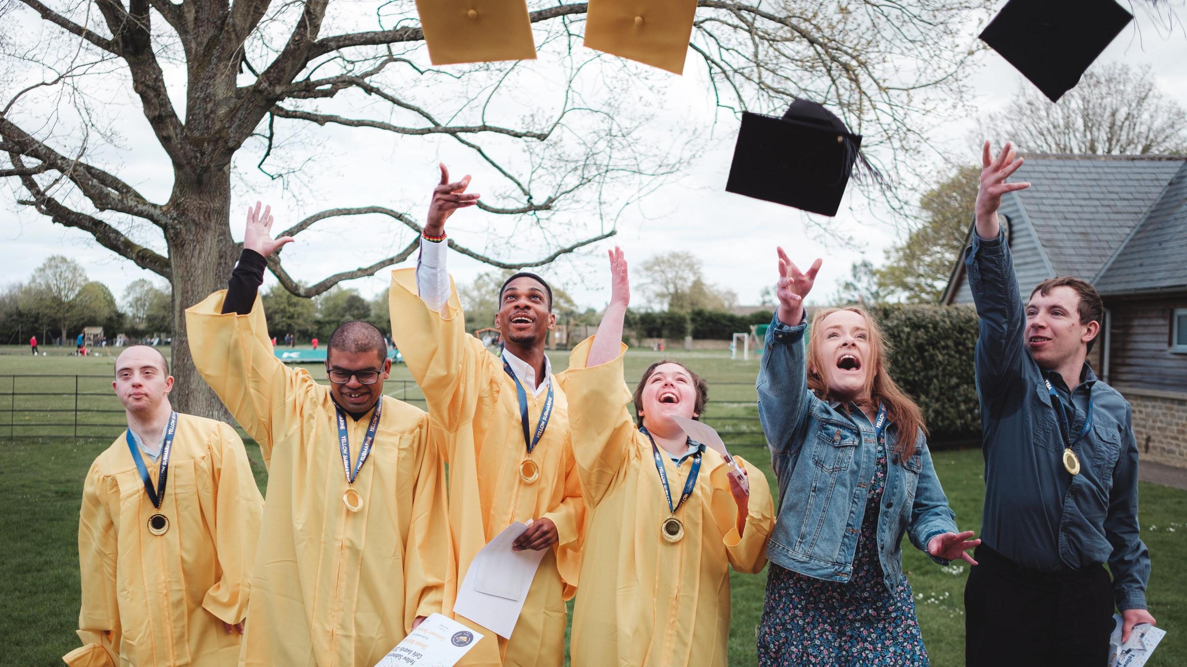 Kyle and friends at graduation