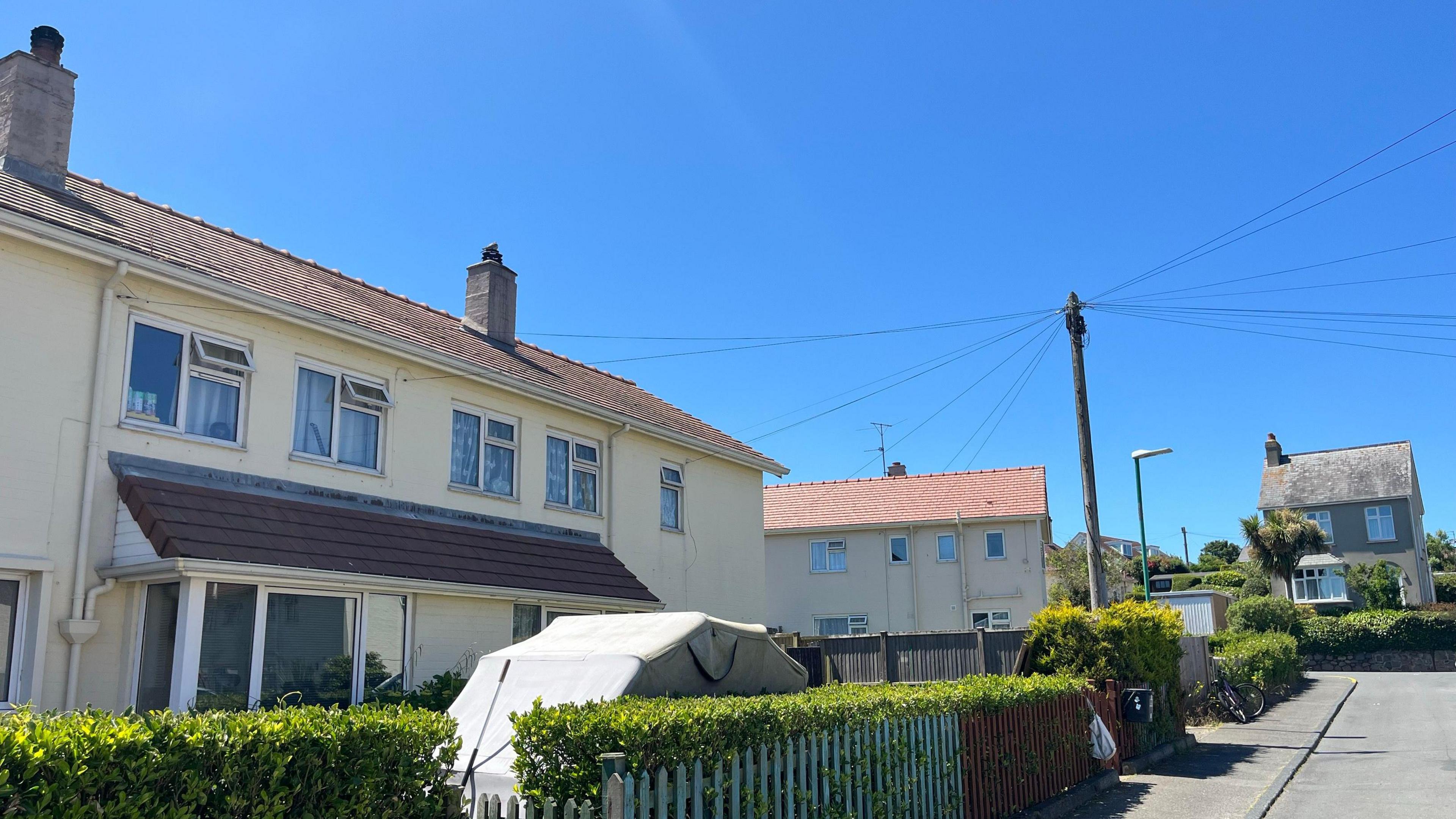 Close up of properties on the estate