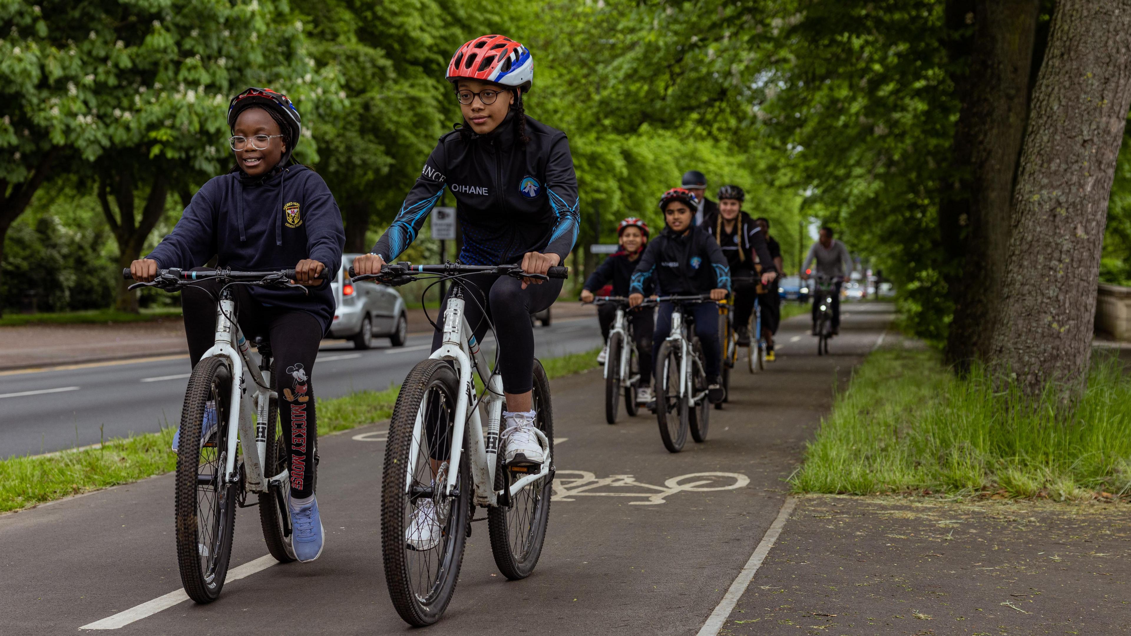 People using a cycle path