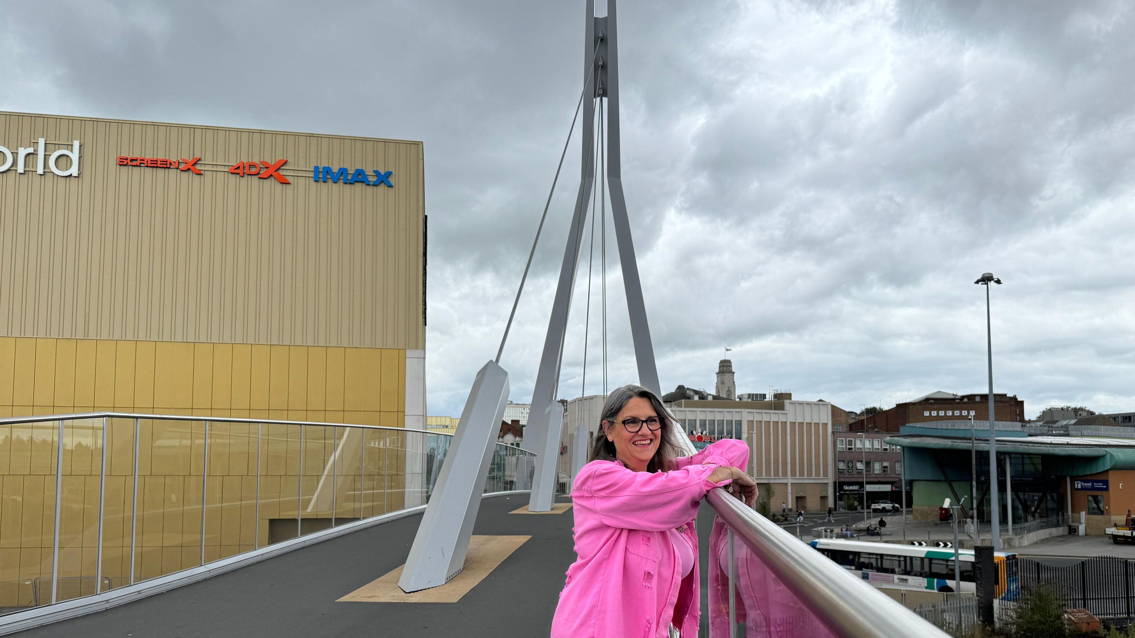 Danni Blackley on the Tommy Taylor Memorial Bridge