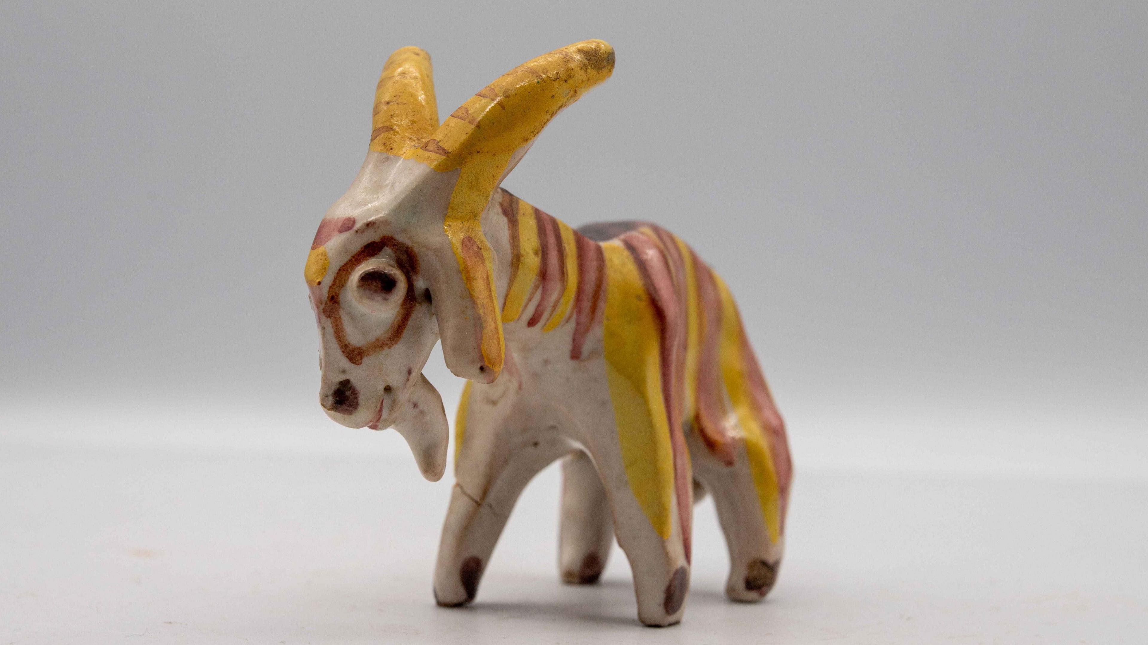 Pottery goat made by King Charles