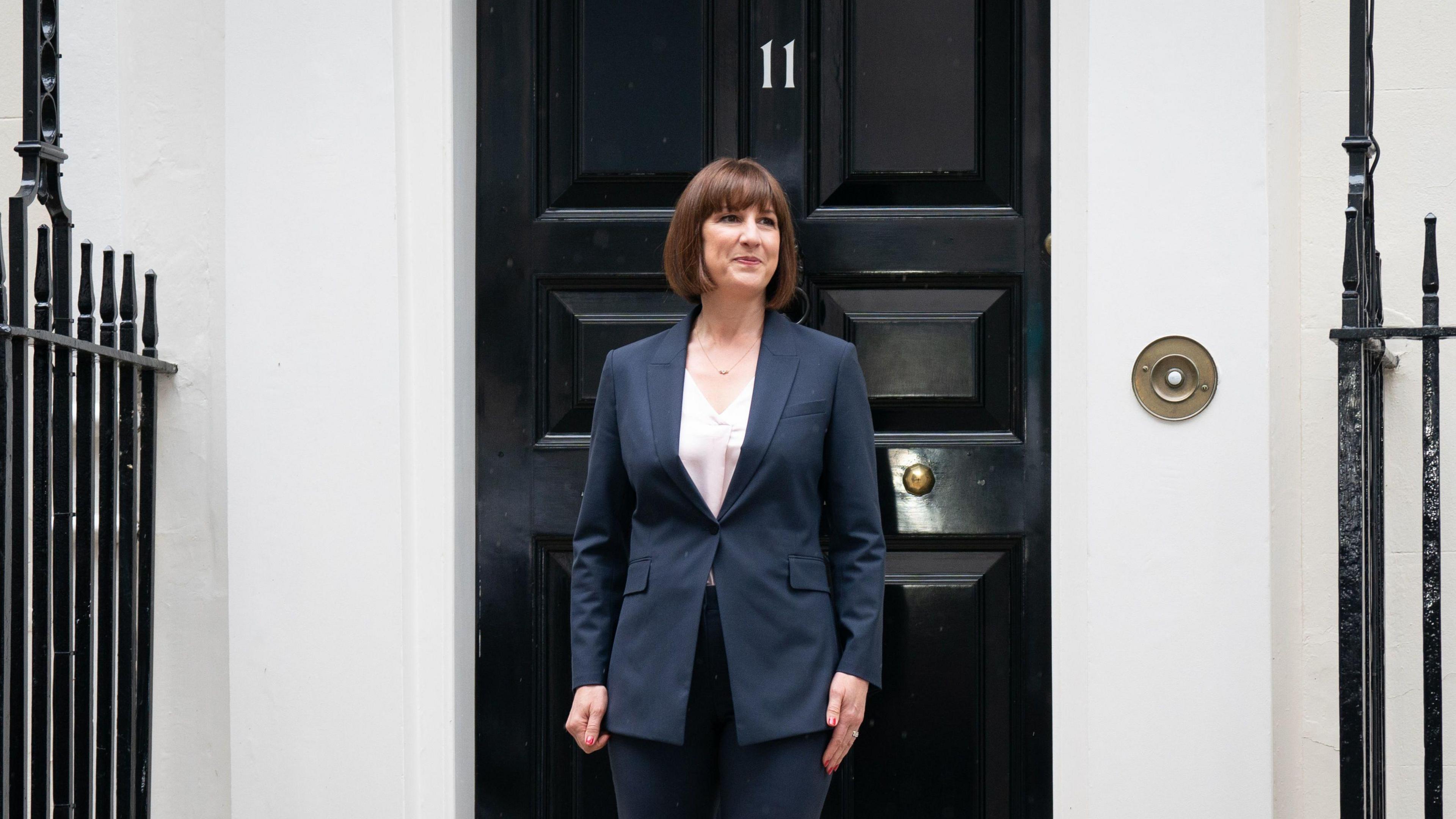 Rachel Reeves leaves No 11 Downing Street after being appointed the first female chancellor by Sir Keir Starmer