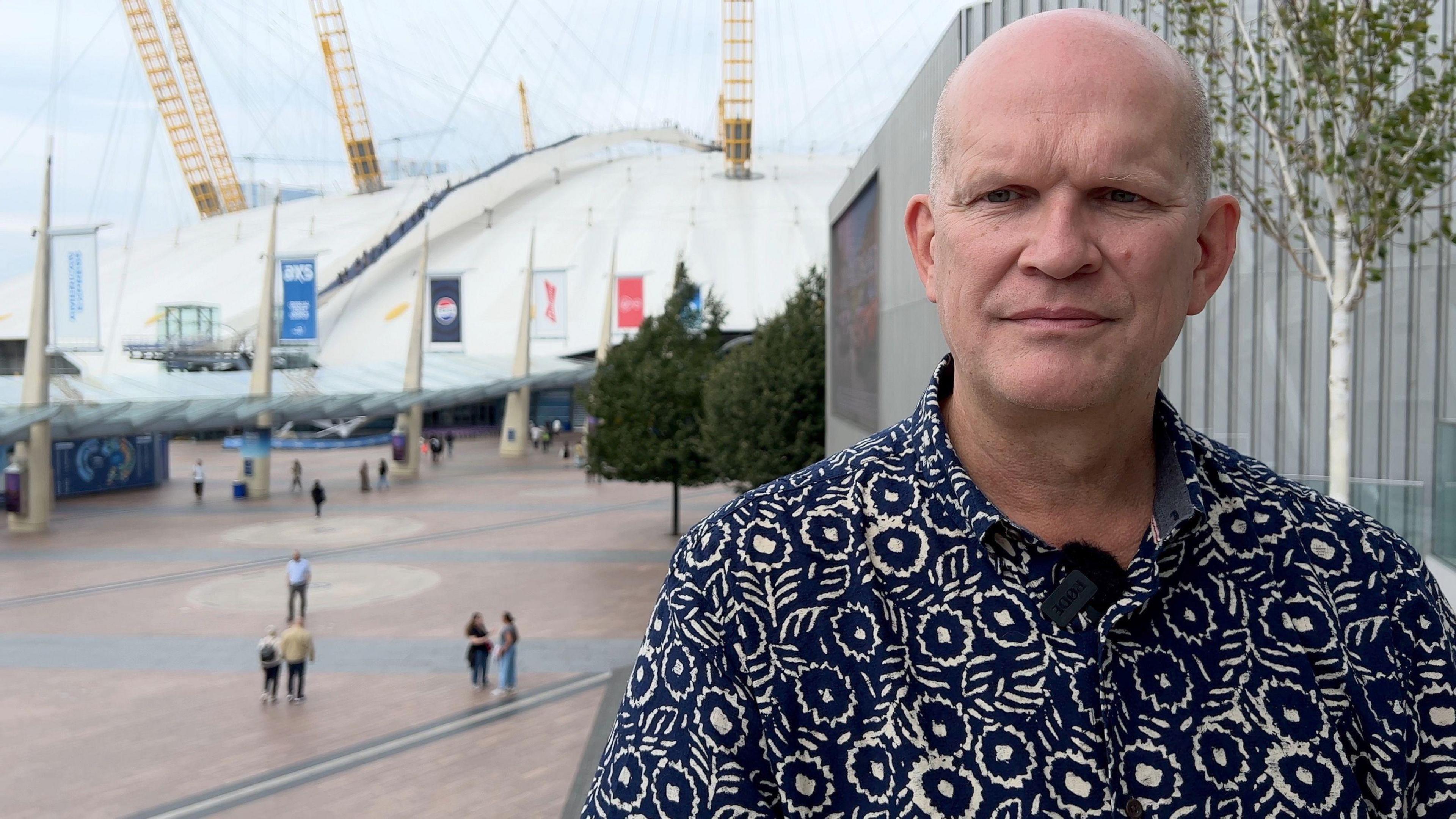 Martin Allcock outside O2 in London 